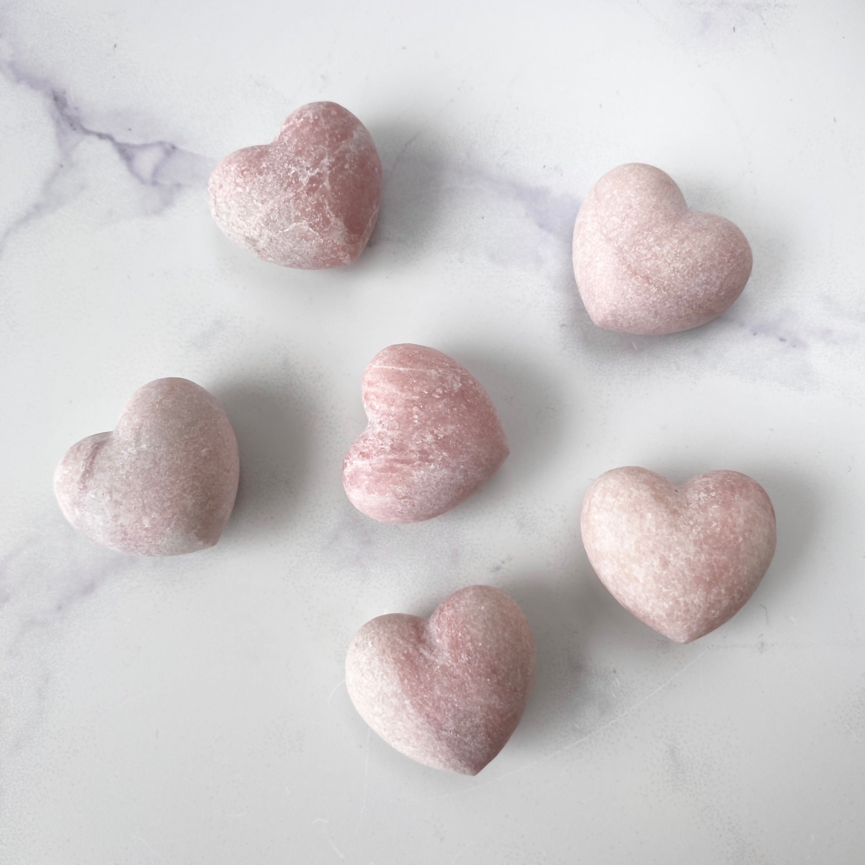 Rosa Opal Herz, mattes Finish