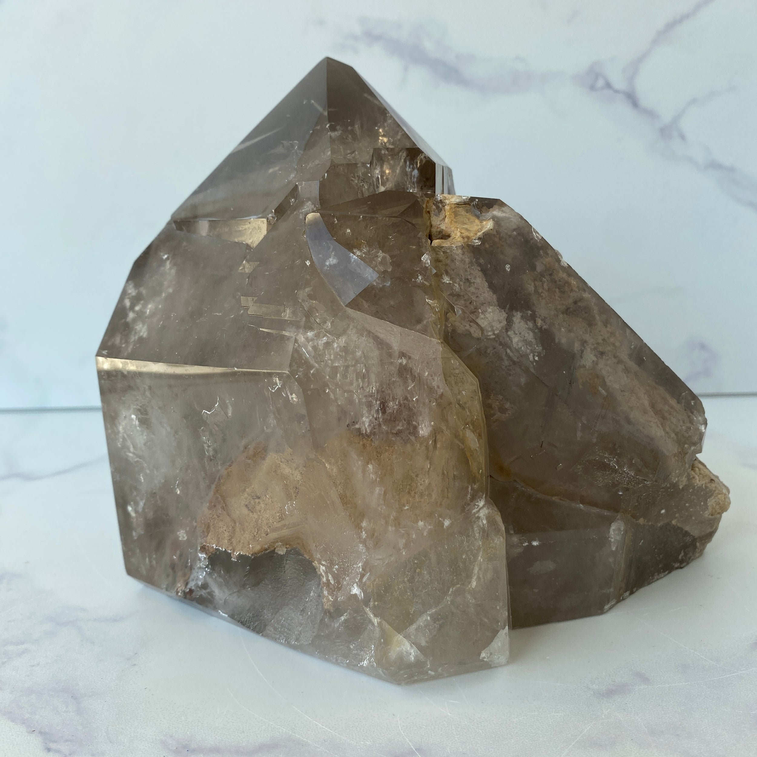 XL Rauchquarz Lodolith Rutil Cluster