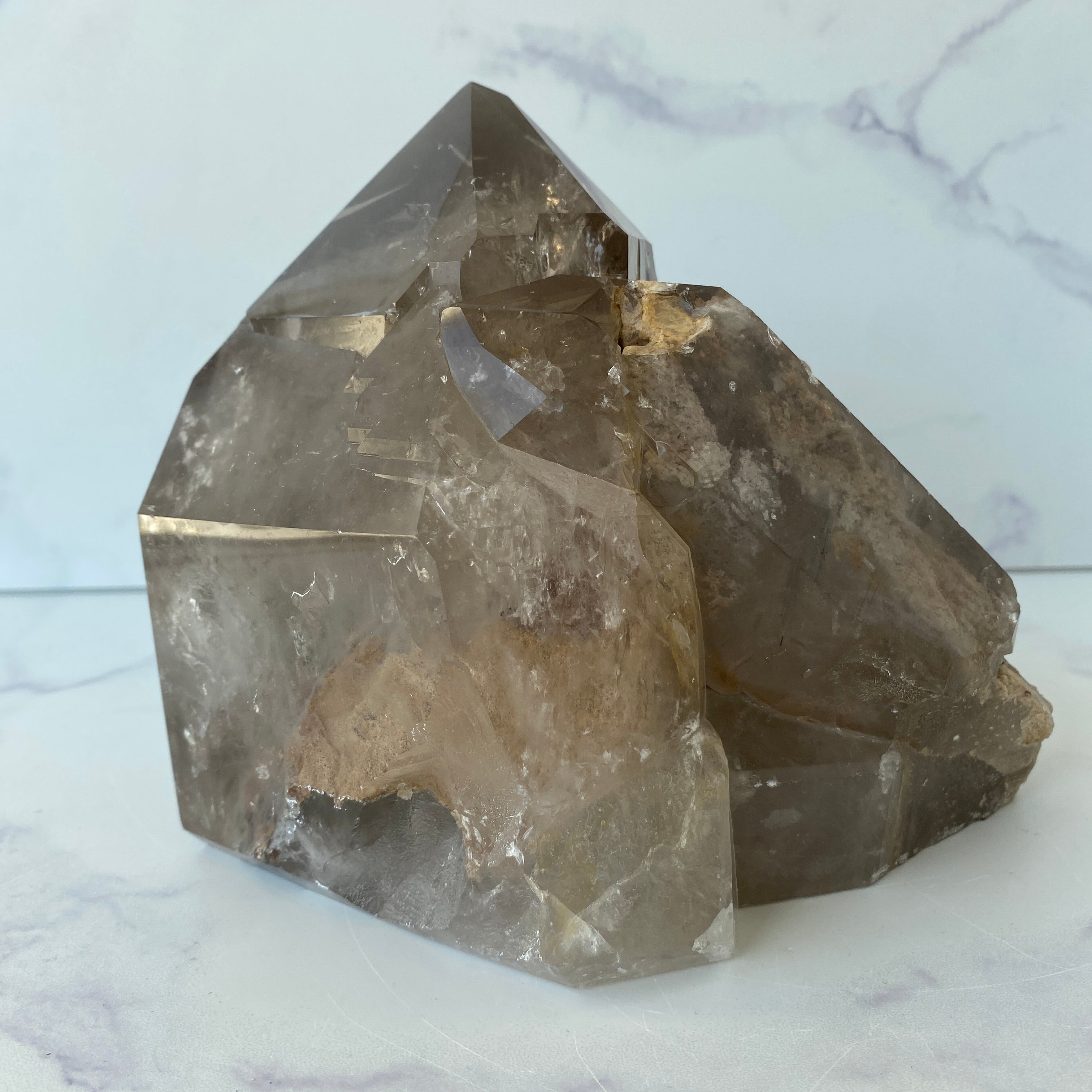 XL Rauchquarz Lodolith Rutil Cluster