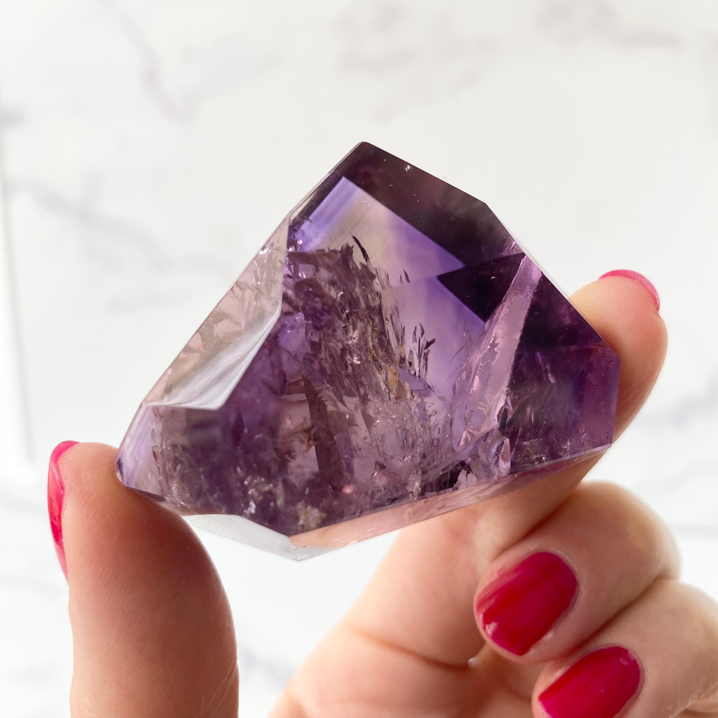 Ametrin Freiform Einzelstück, Amethyst mit Citrin