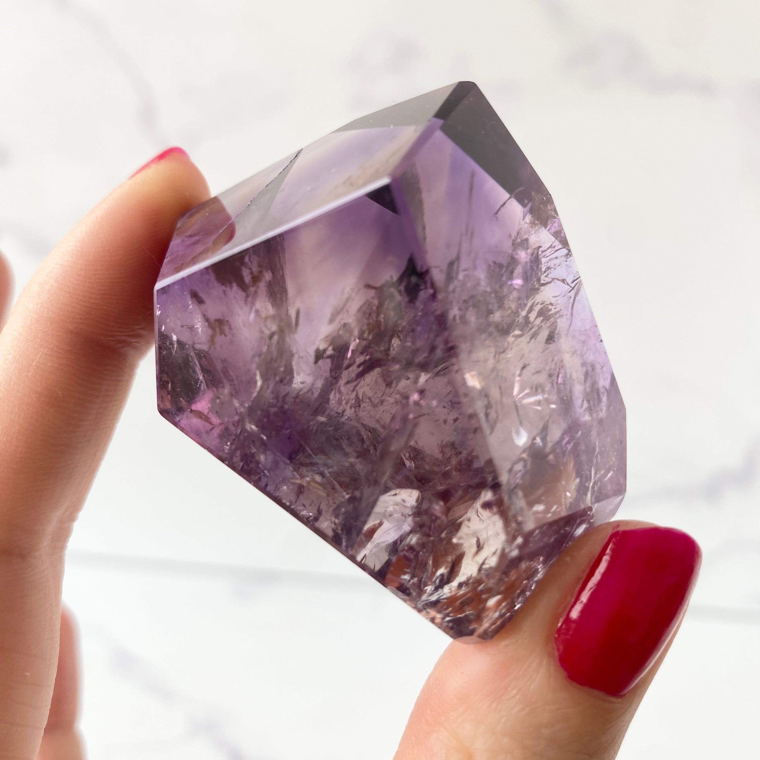 Ametrin Freiform Einzelstück, Amethyst mit Citrin