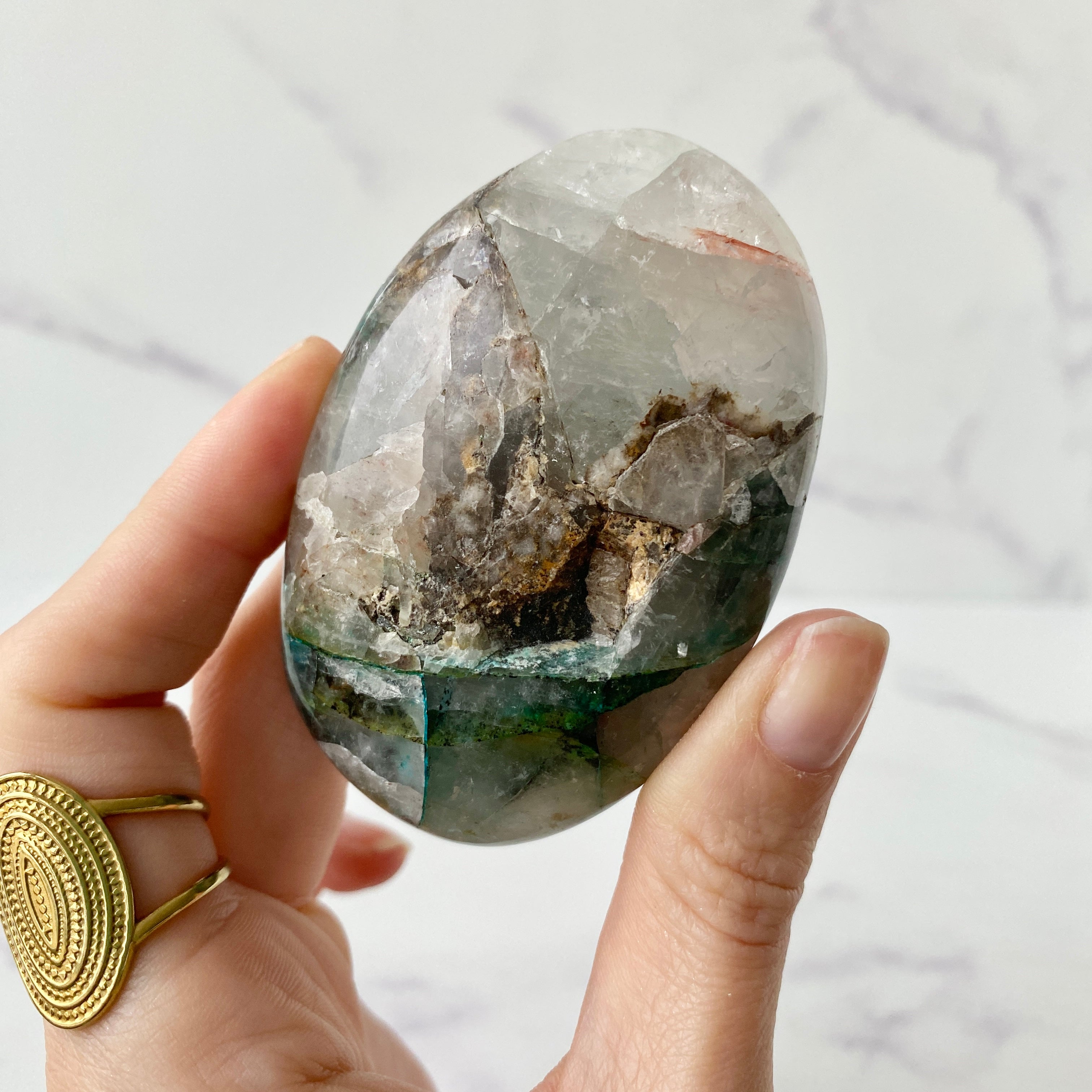 Chrysocoll Quarz Handstein
