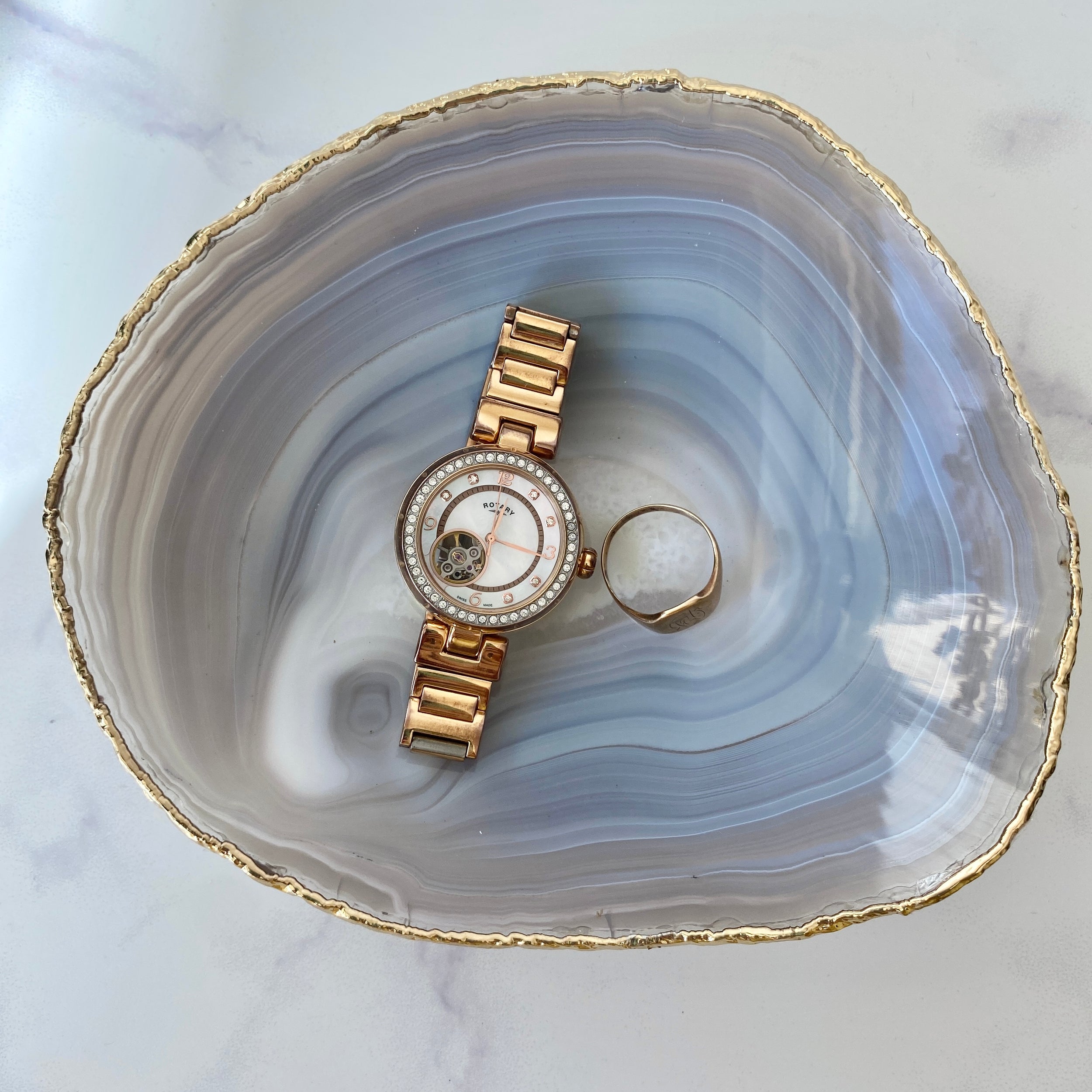 Luxus Dekoschale mit Goldrand