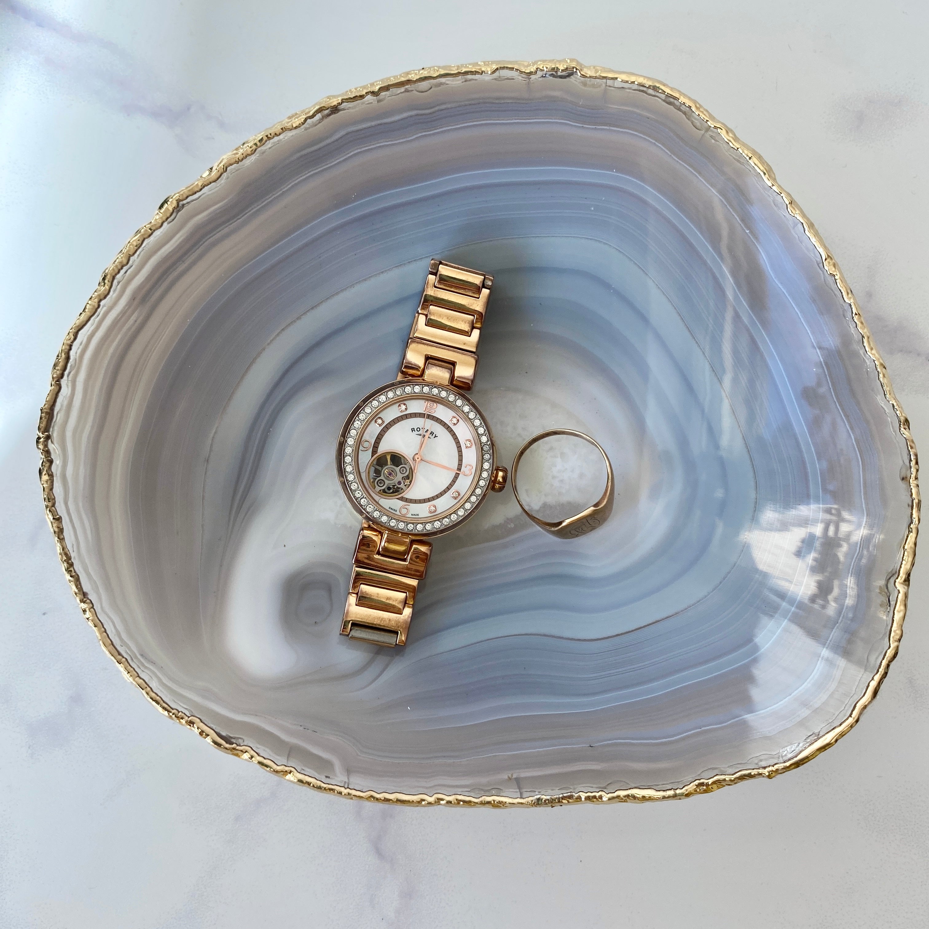 Luxus Dekoschale mit Goldrand