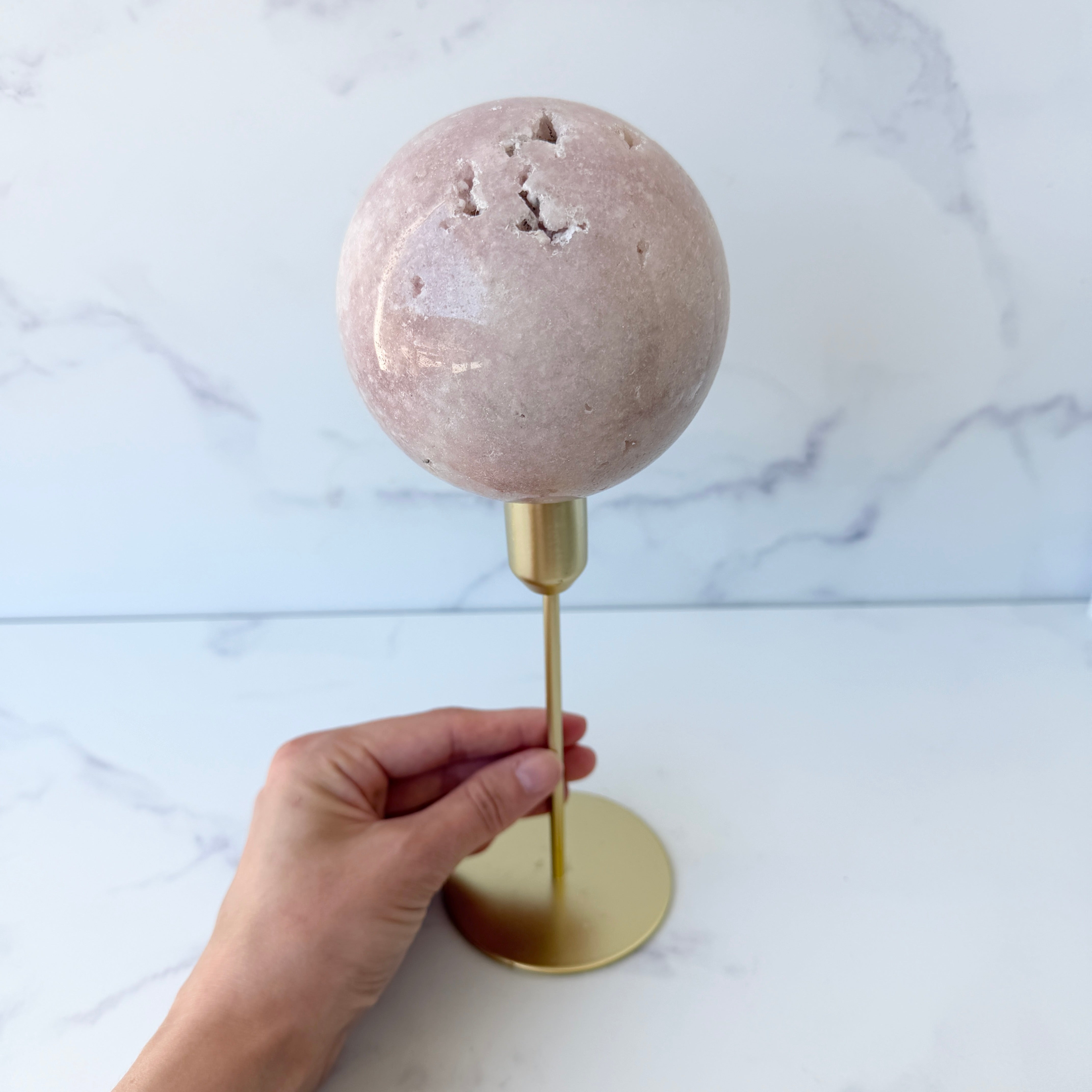 Große Pink Amethyst Kugel, Einzelstück