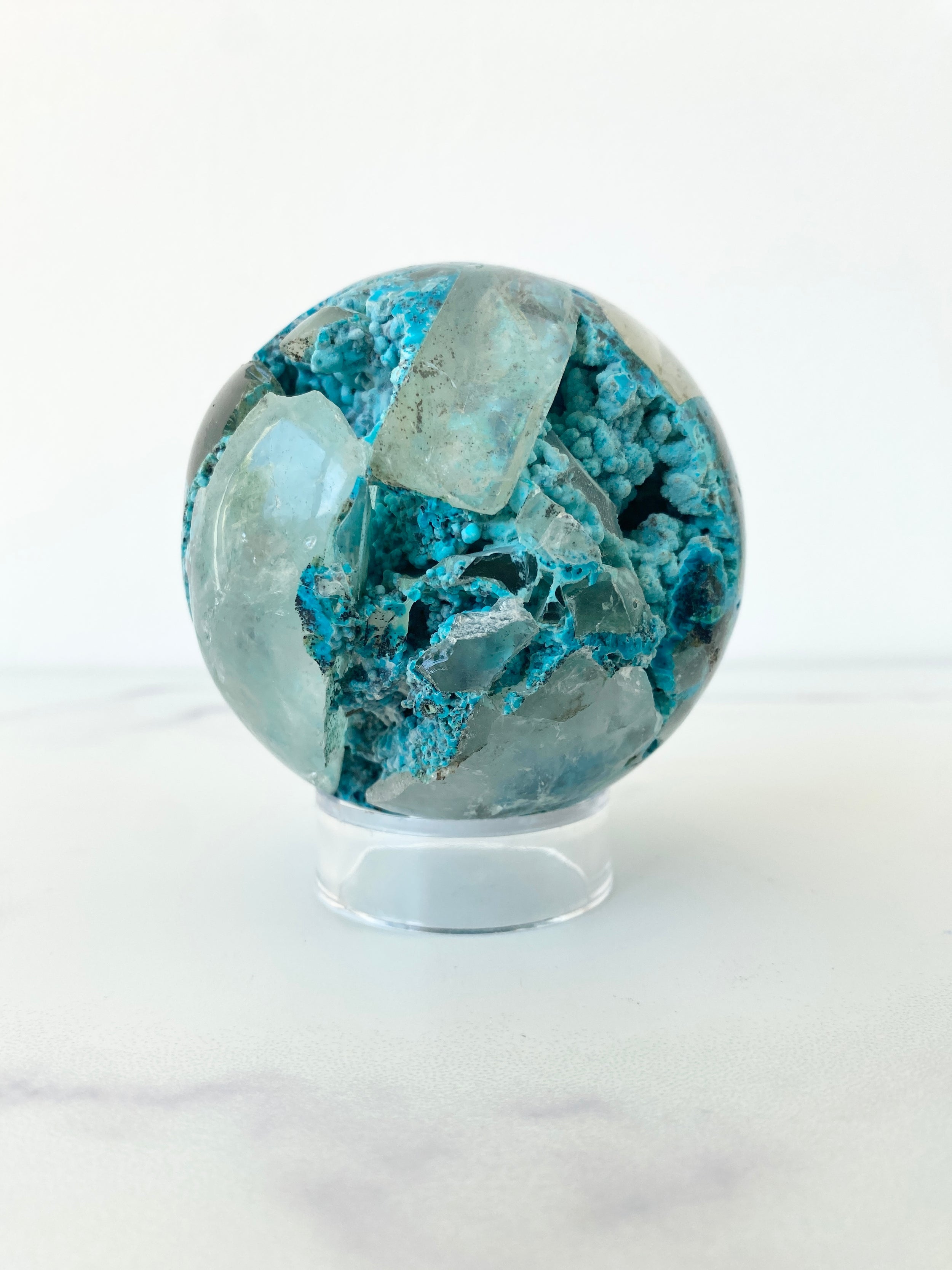 XL Chrysocoll in Quarz Sphere