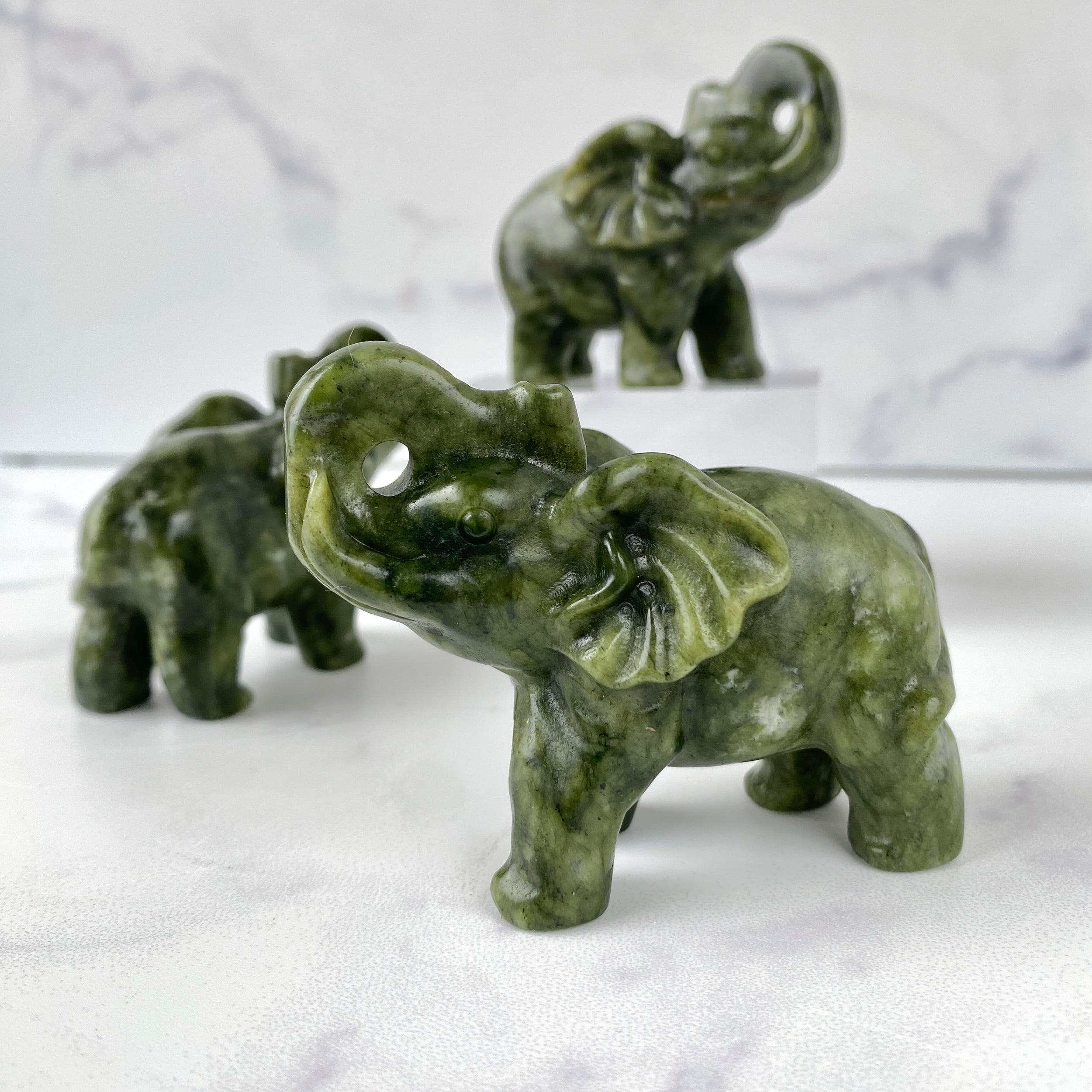 Serpentin Elefant Carving