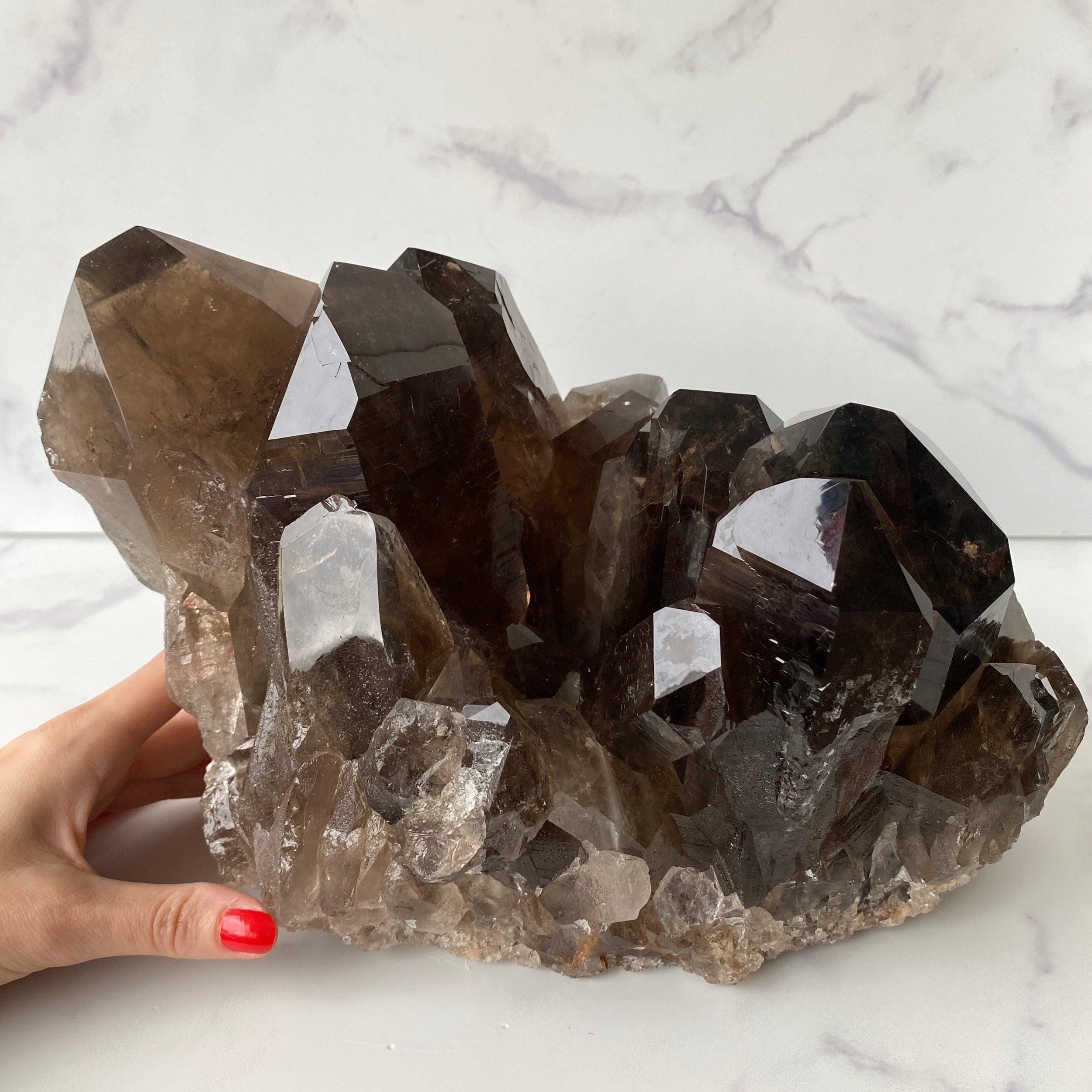 XL Rauchquarz Stufe, Rauchquarz Cluster