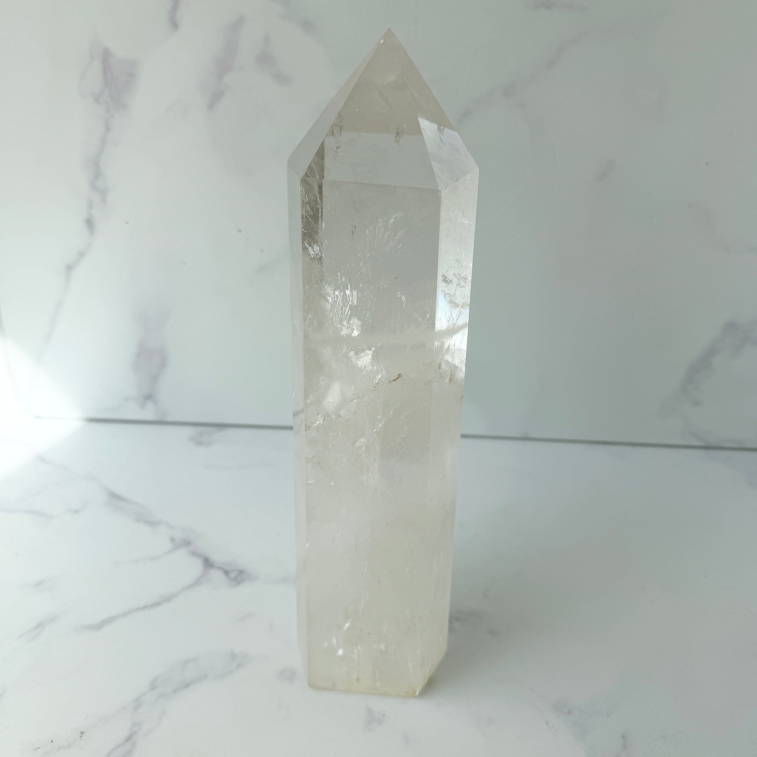 XL Bergkristall Turm, 28 cm hoch, Einzelstück