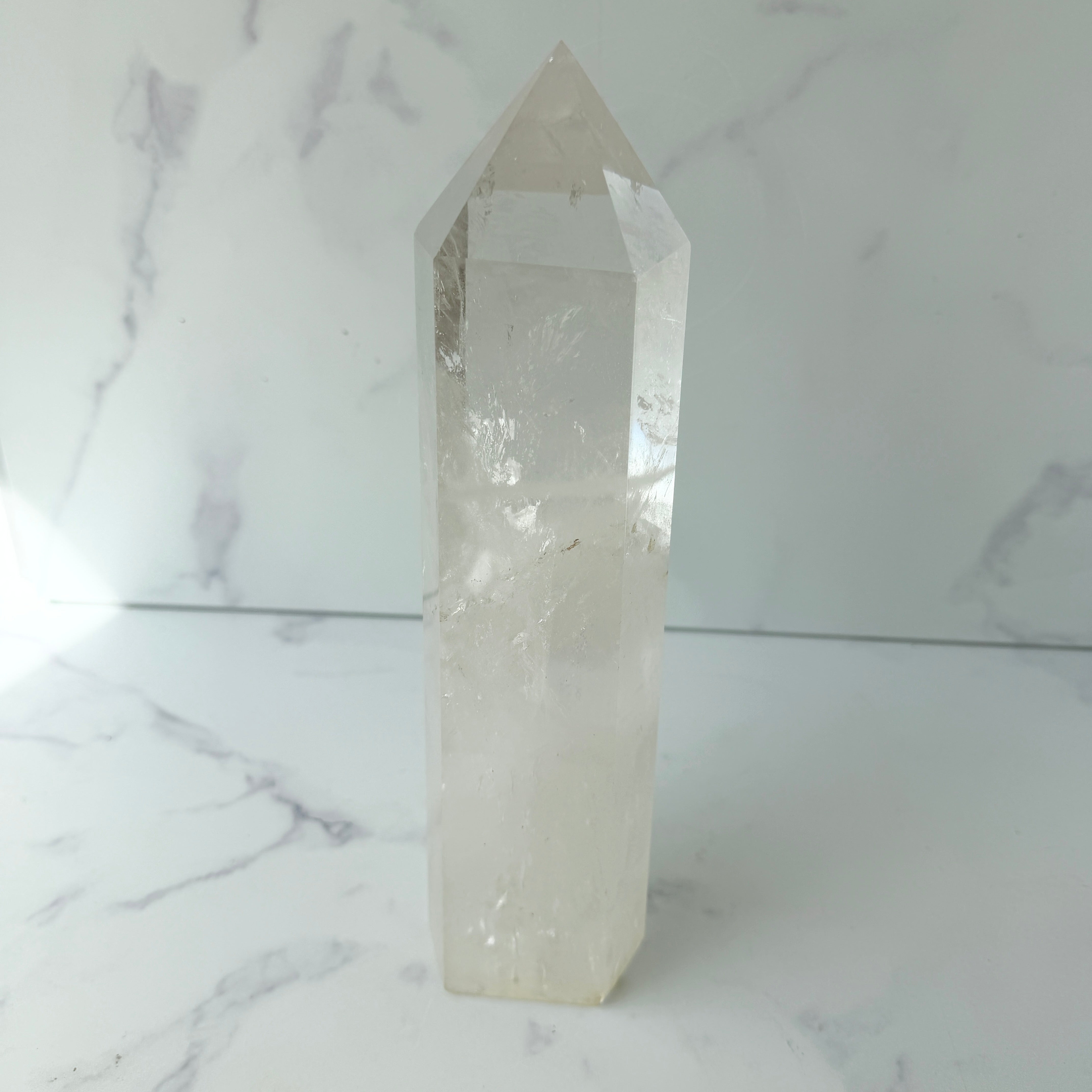 XL Bergkristall Turm, 28 cm hoch, Einzelstück