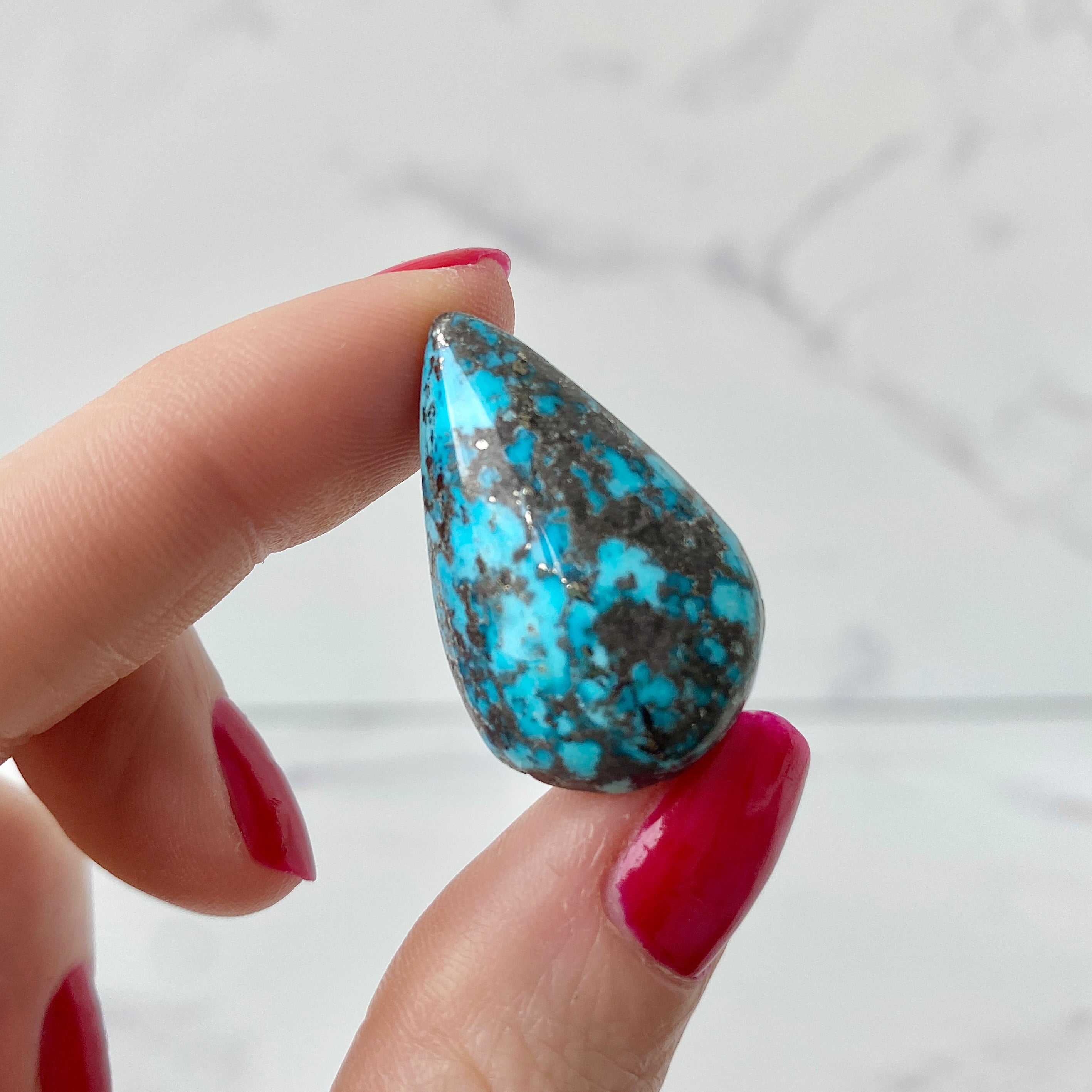 Türkis Cabochon Tropfen