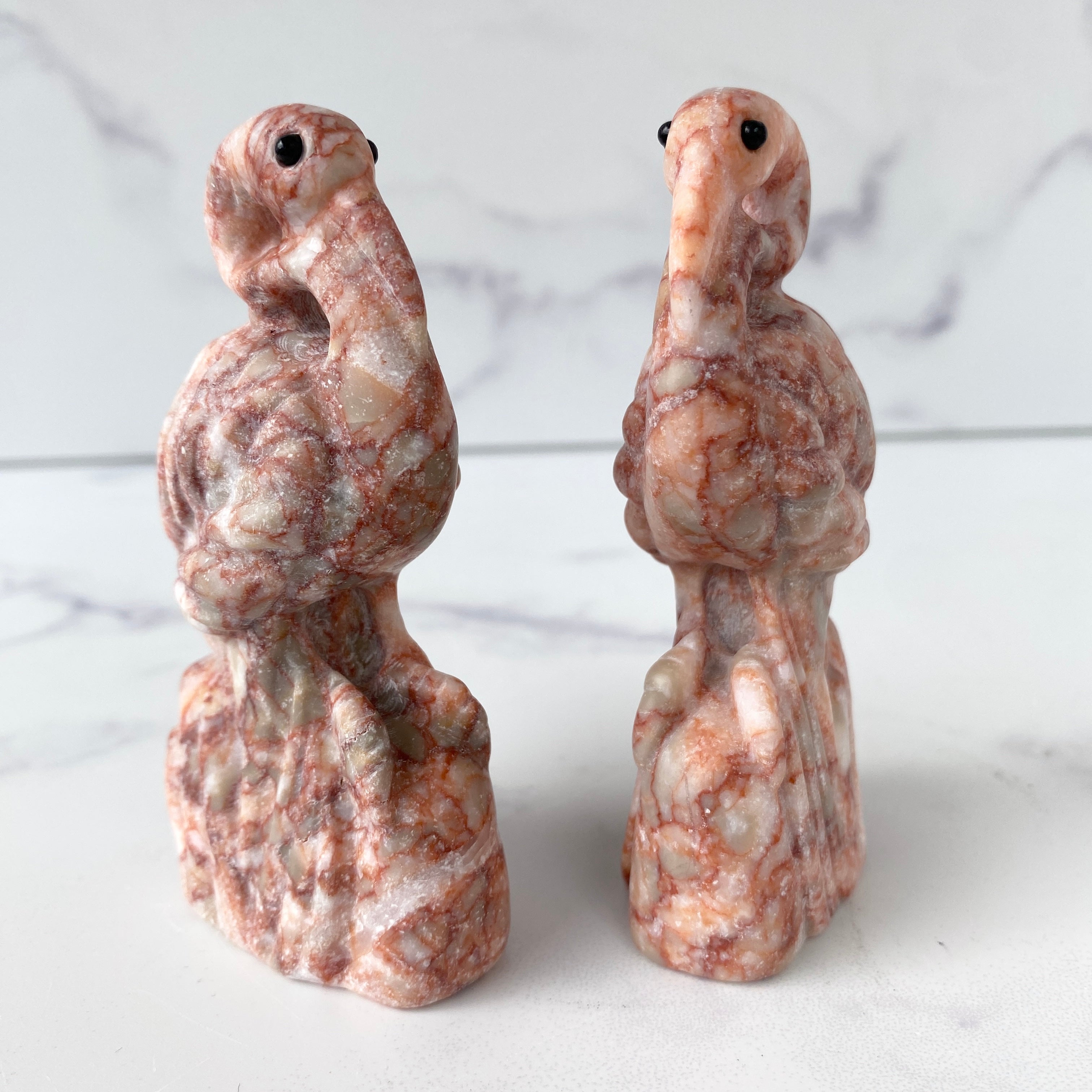 Flamingo Carving aus Jaspis