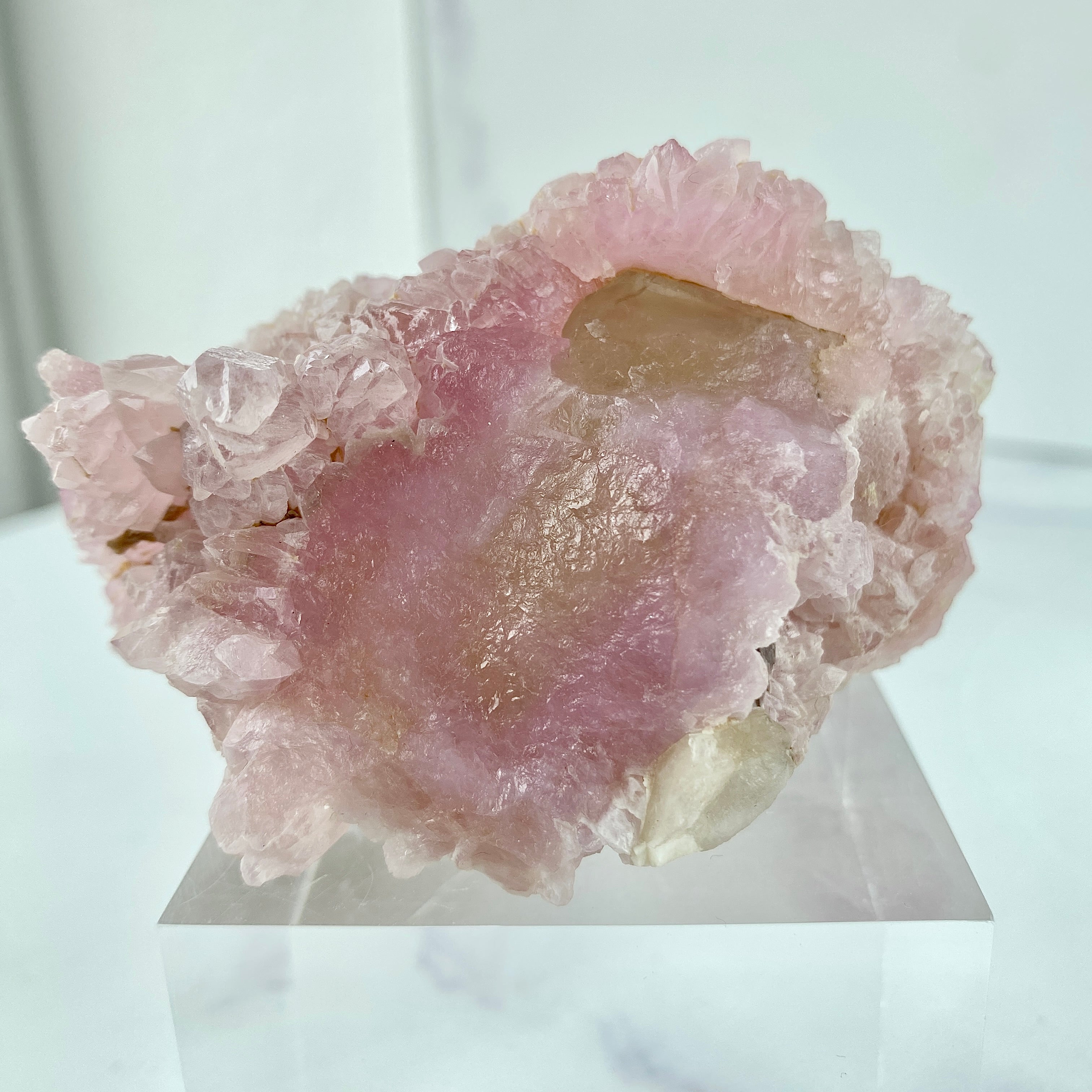 Canga Rosa (Rosaquarz) mit Citrin