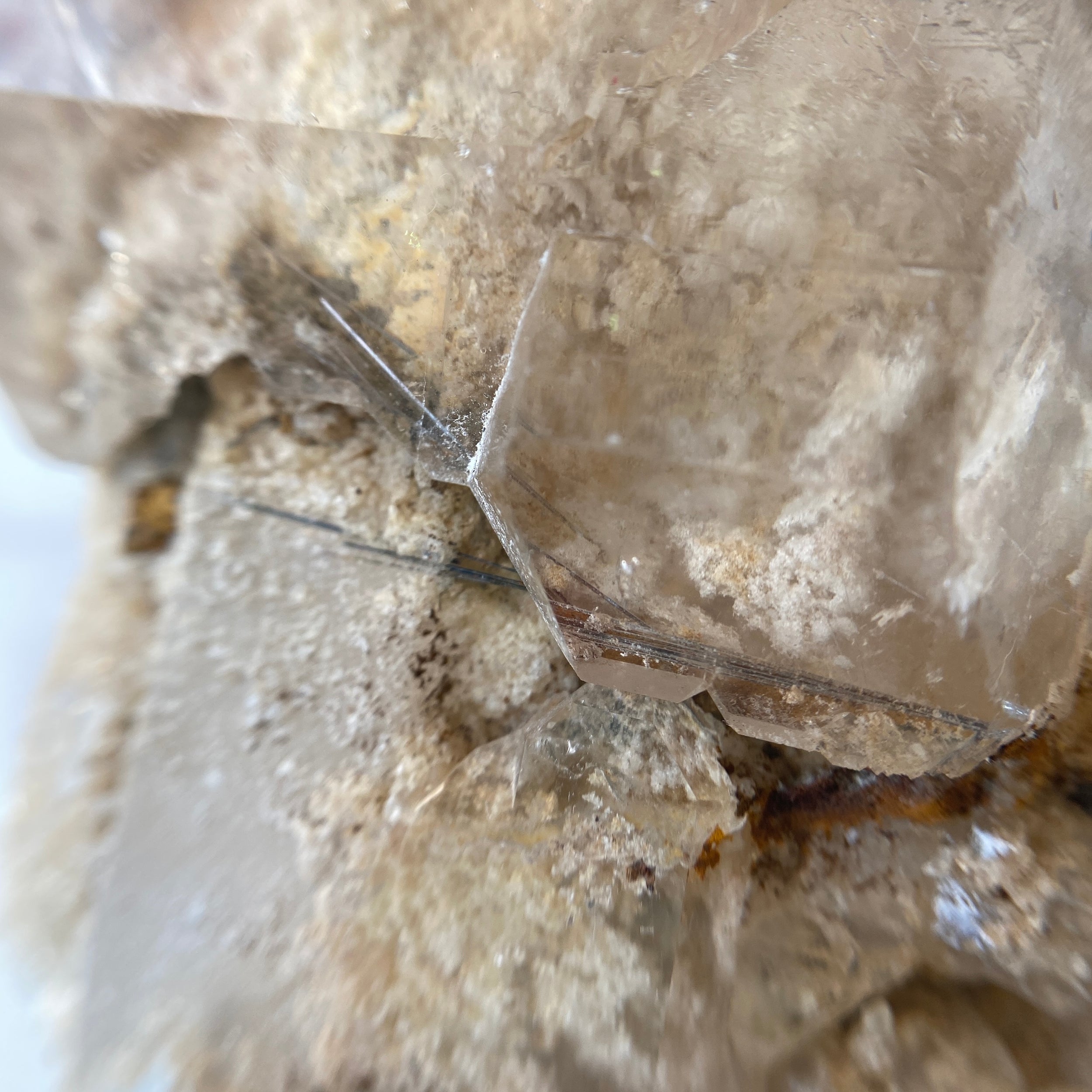XL Rauchquarz Lodolith Rutil Cluster