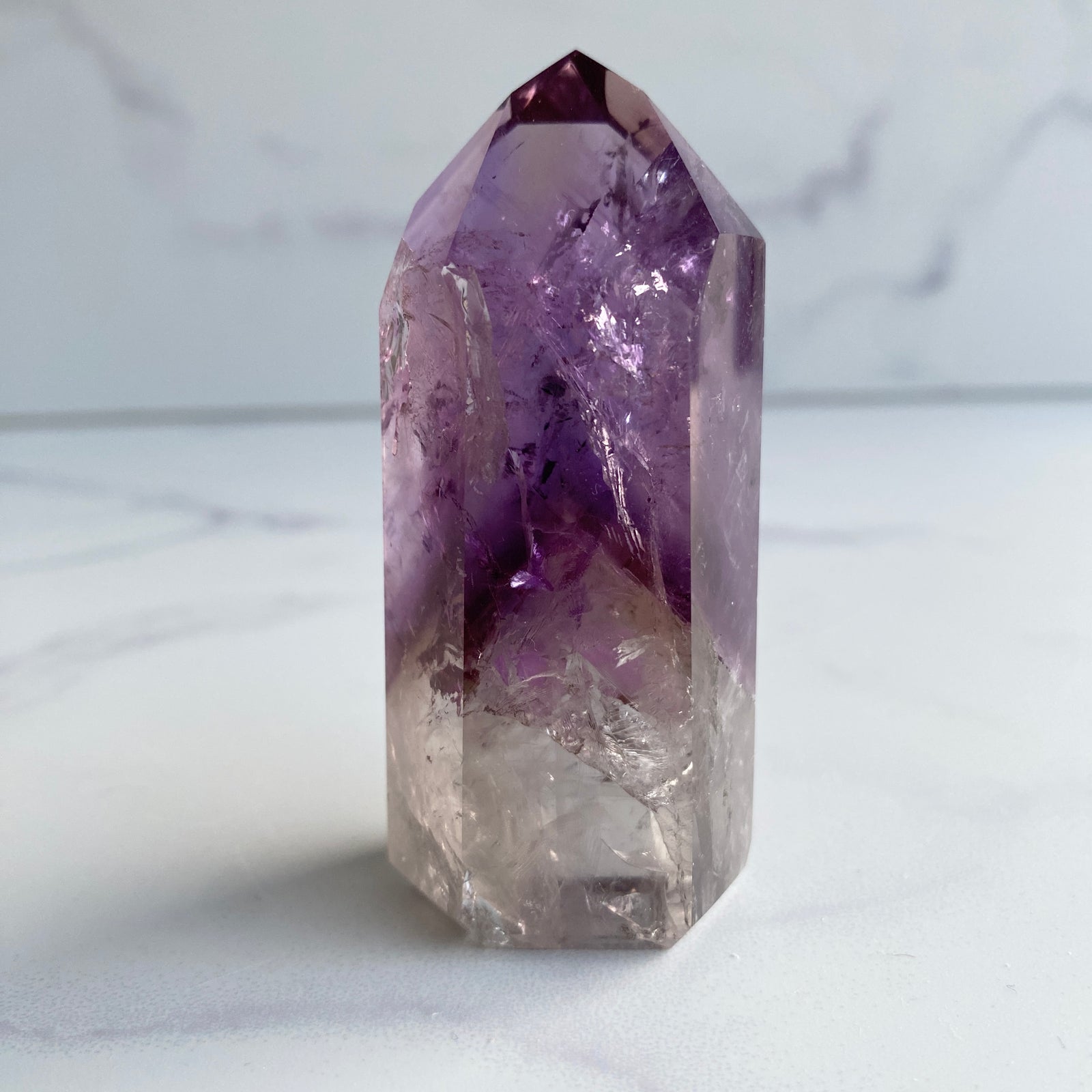 Klarer Phantom-Amethyst Turm