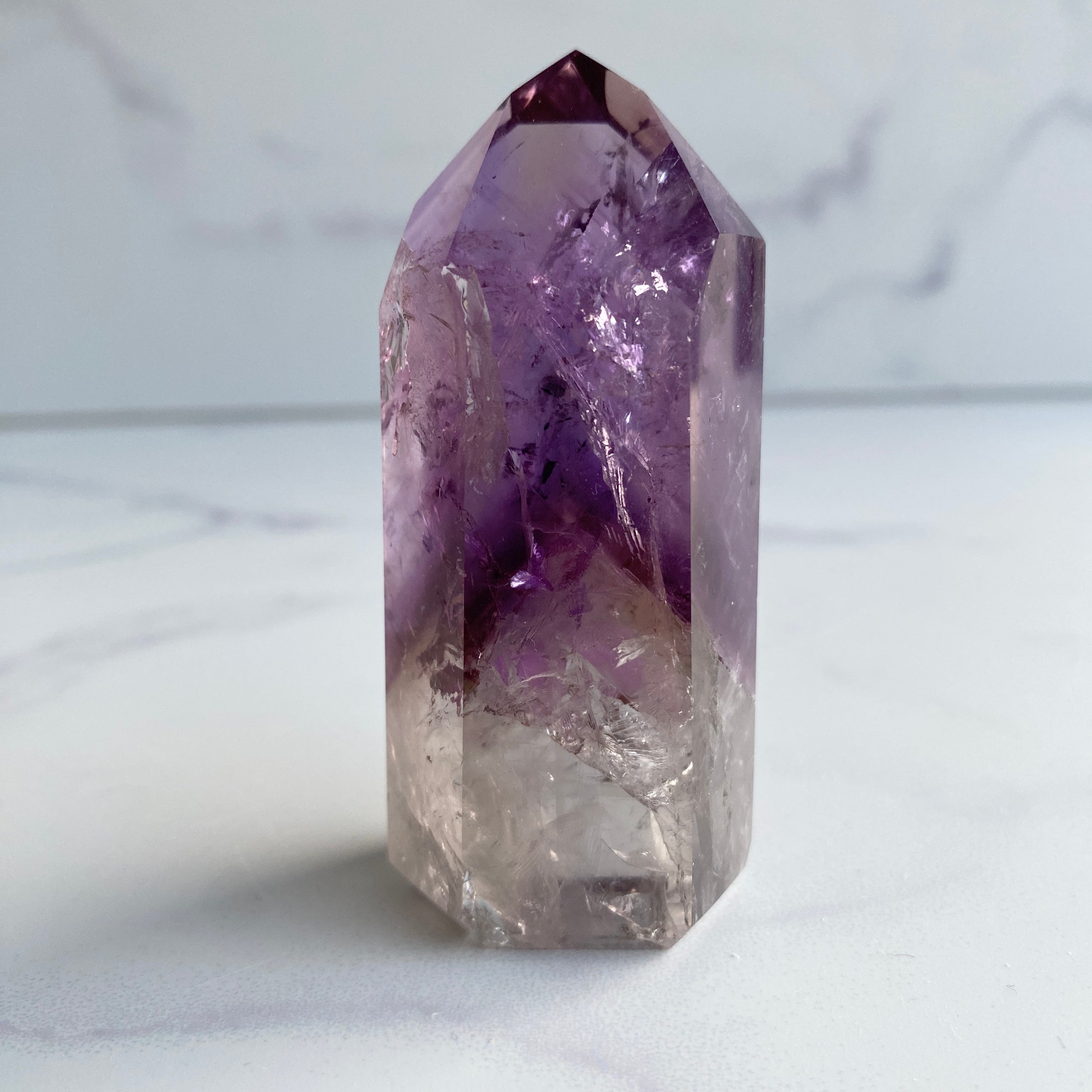 Klarer Phantom-Amethyst Turm