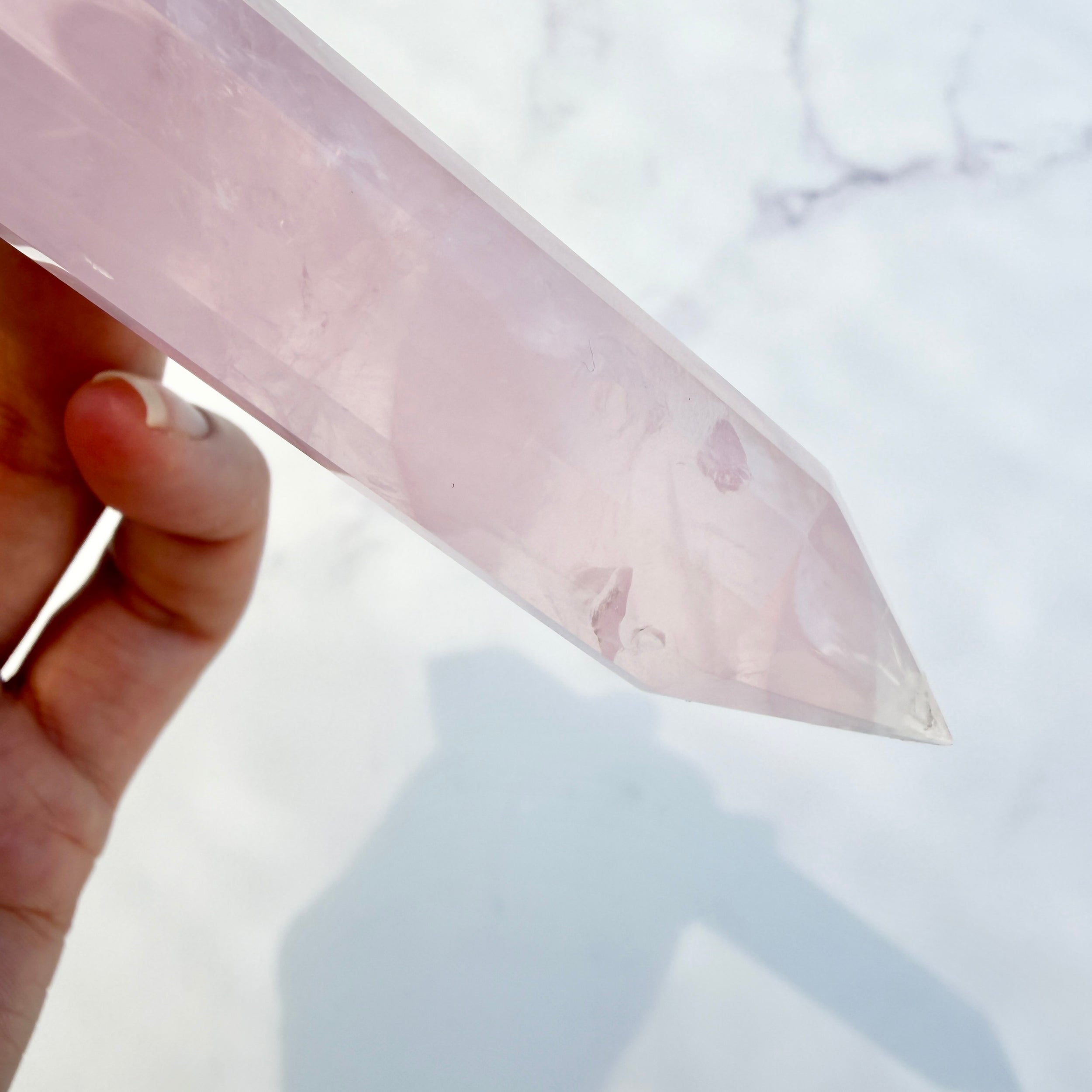 Rosenquarz Vogelkristall, Einzelstück