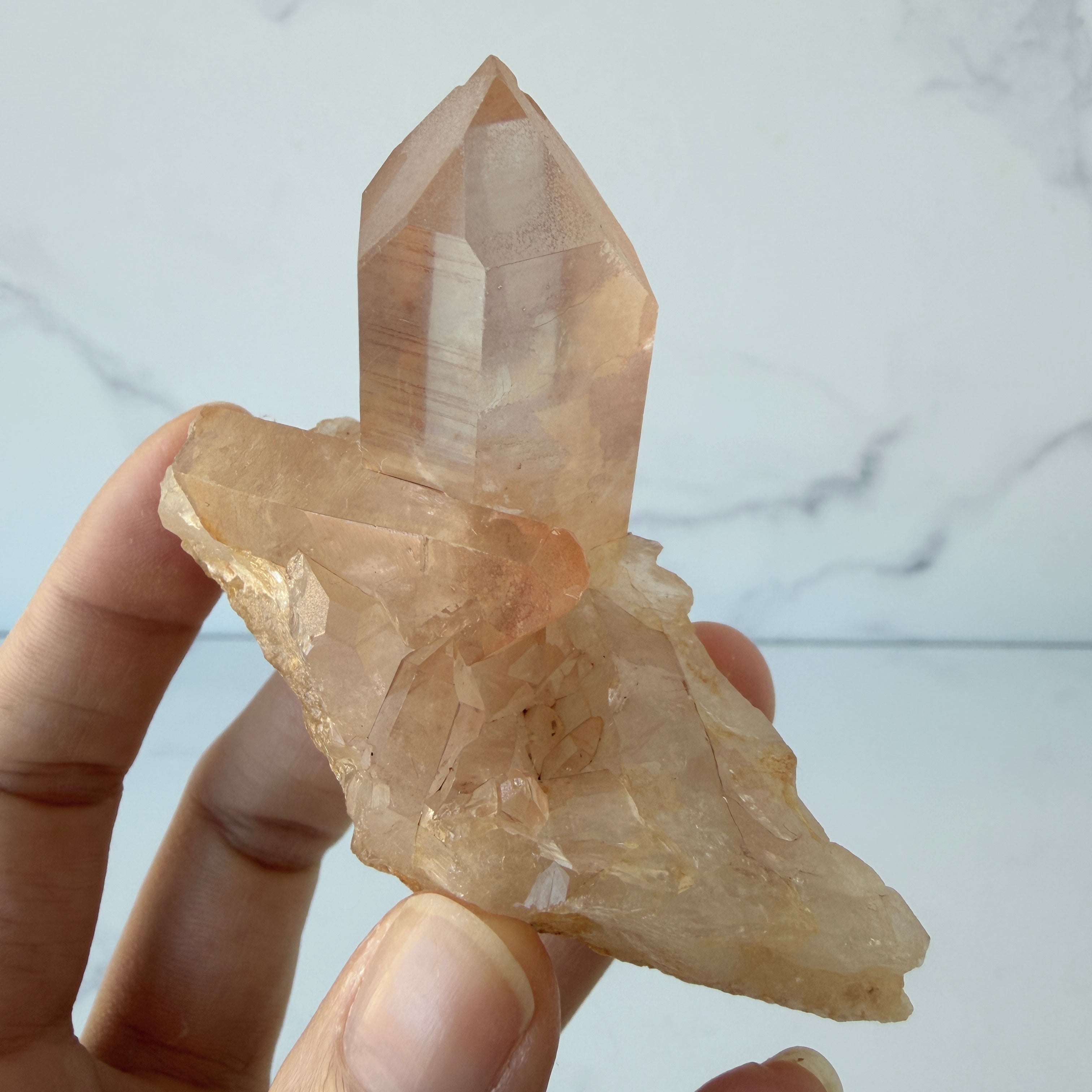 Mandarinenquarz Cluster, Quarz Stufe, Einzelstück