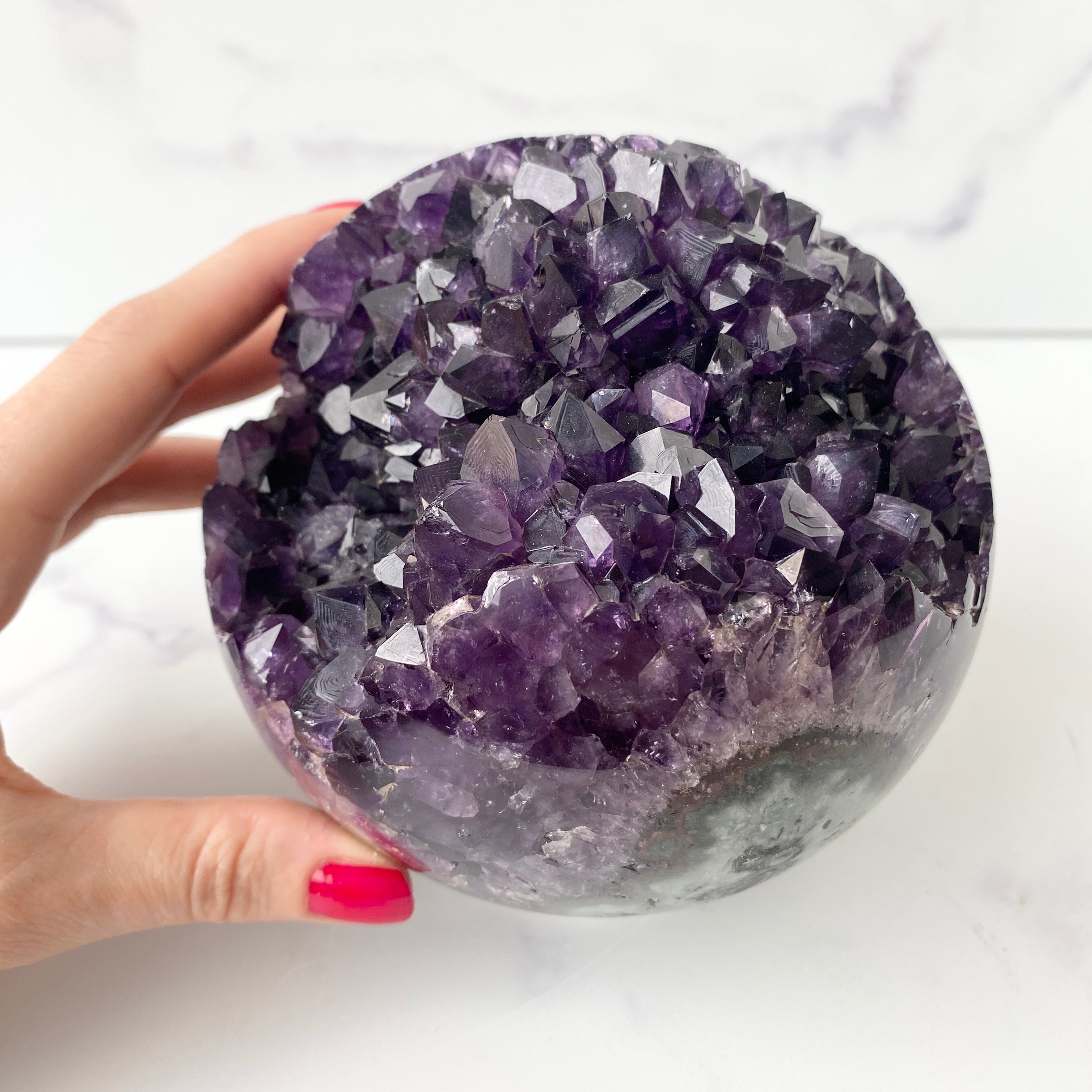 Druzy Amethyst Kugel 12,5 cm groß sehr intensives Lila