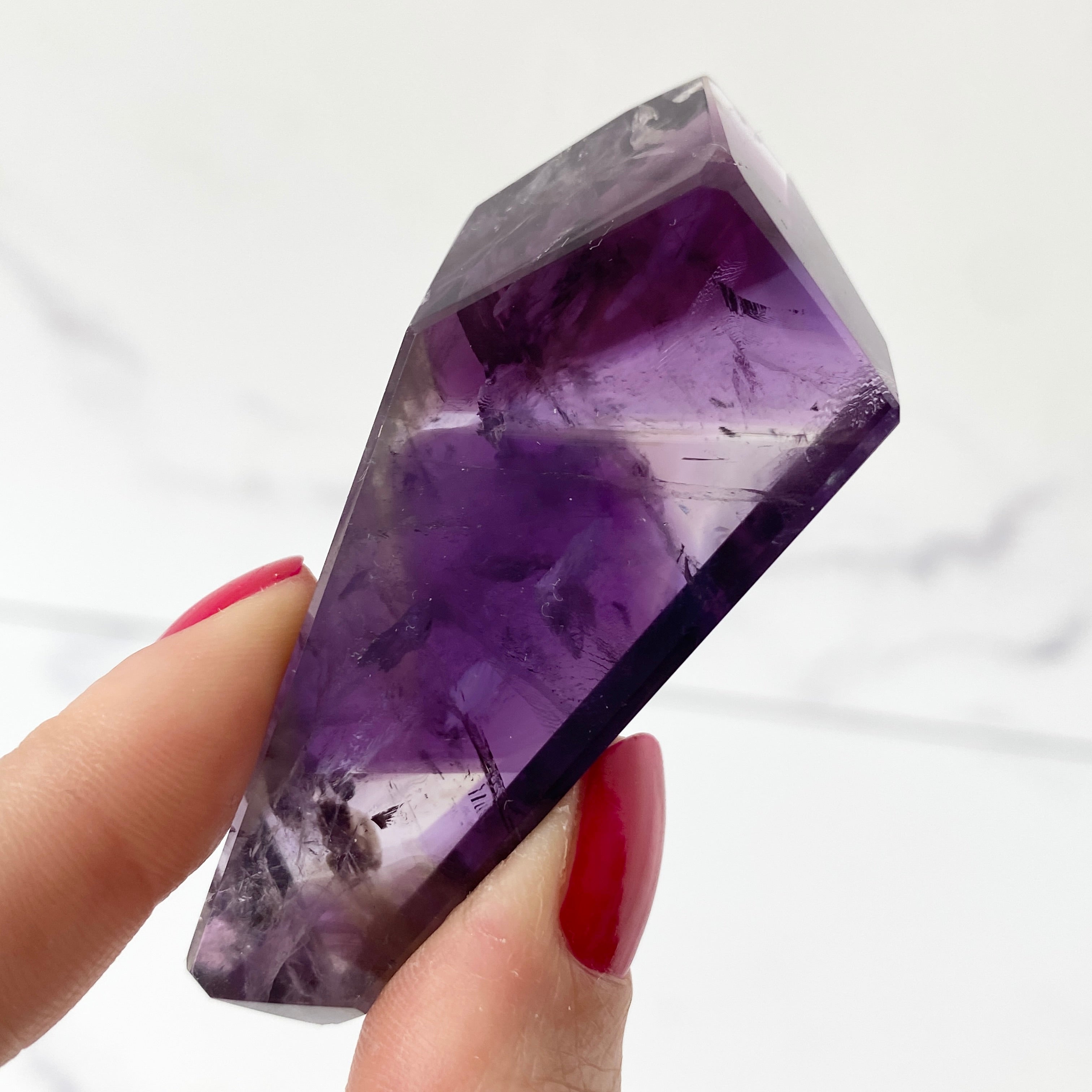 Ametrin Freiform Einzelstück, Amethyst mit Citrin