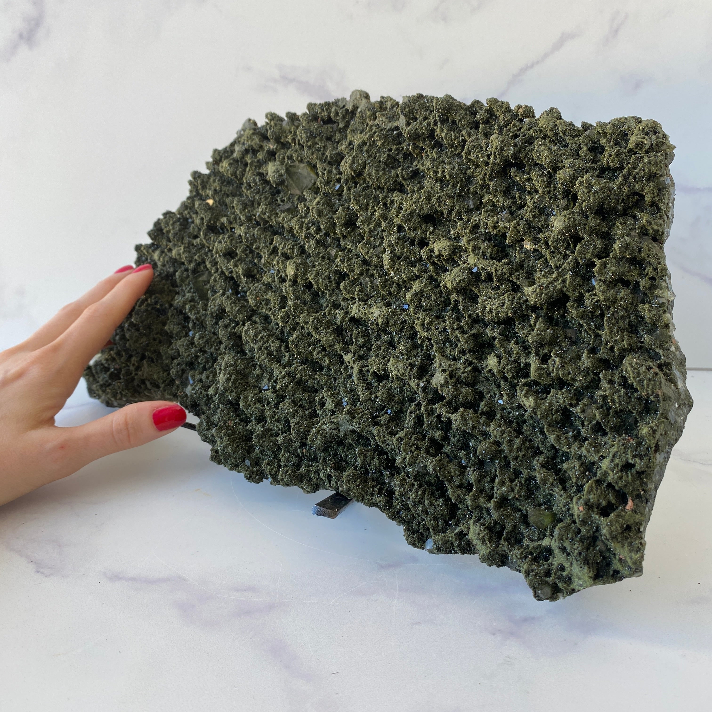 XL Epidot mit Bergkristall (Forest Epidot)