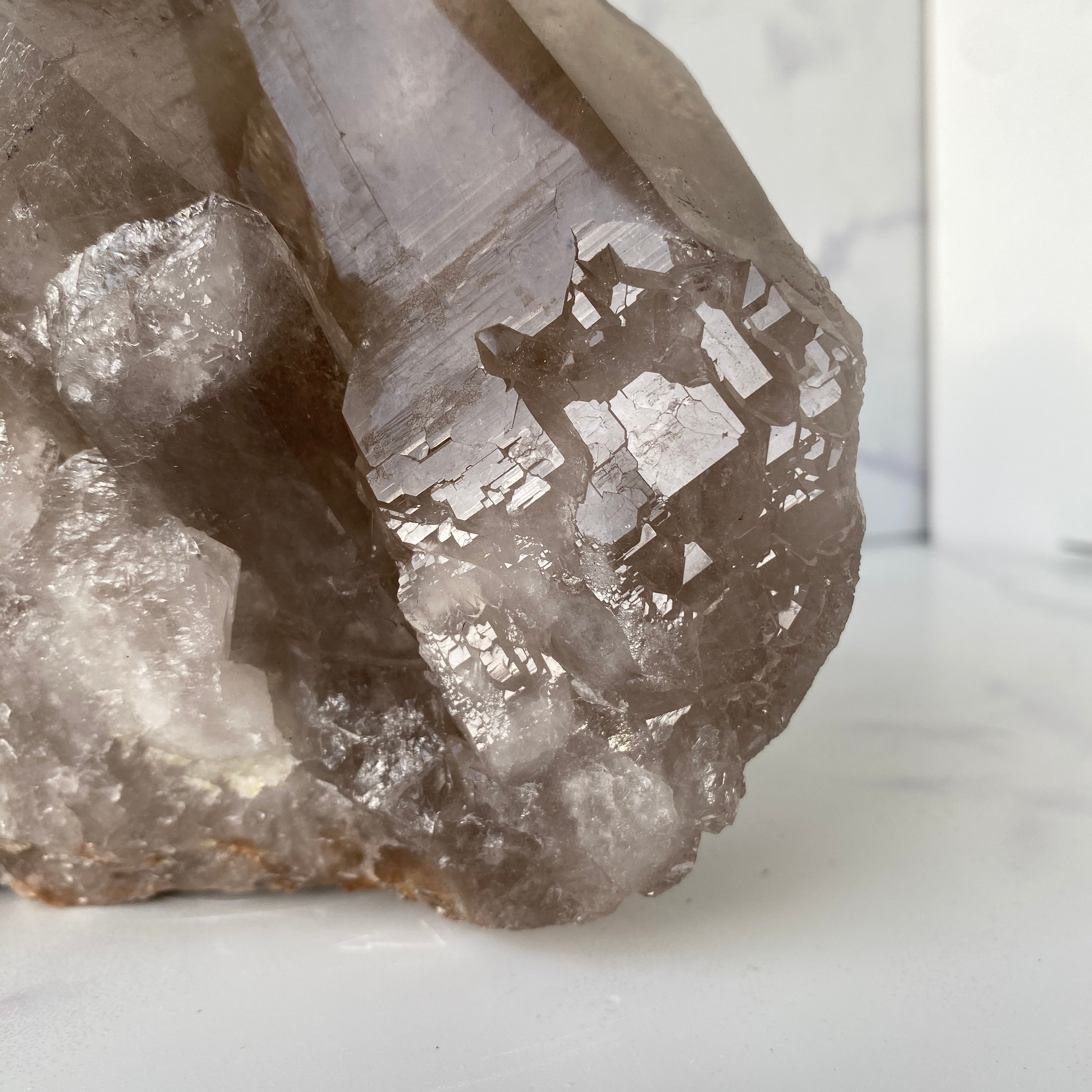 Rauchquarz cluster elestial