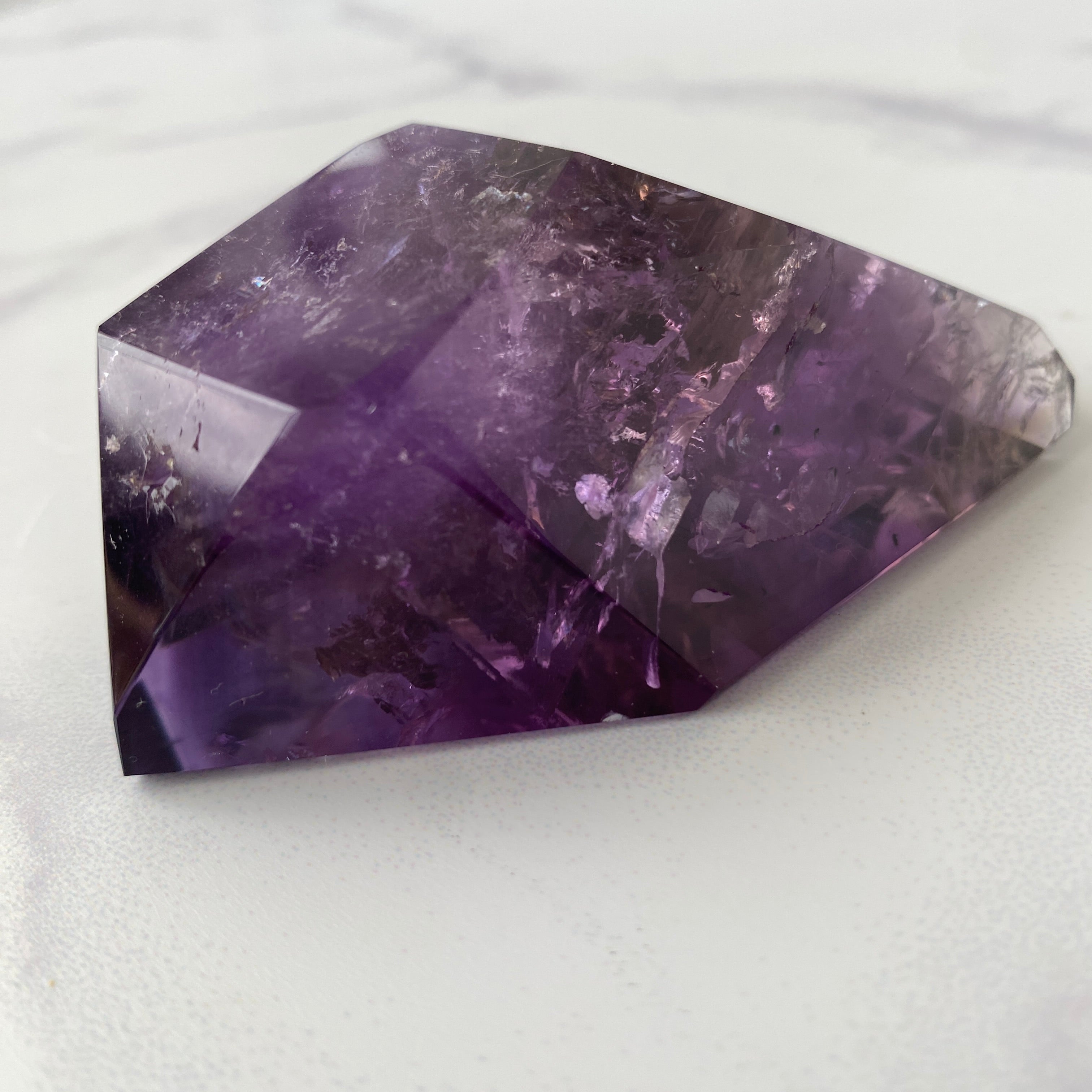 Ametrin Freiform Einzelstück, Amethyst mit Citrin