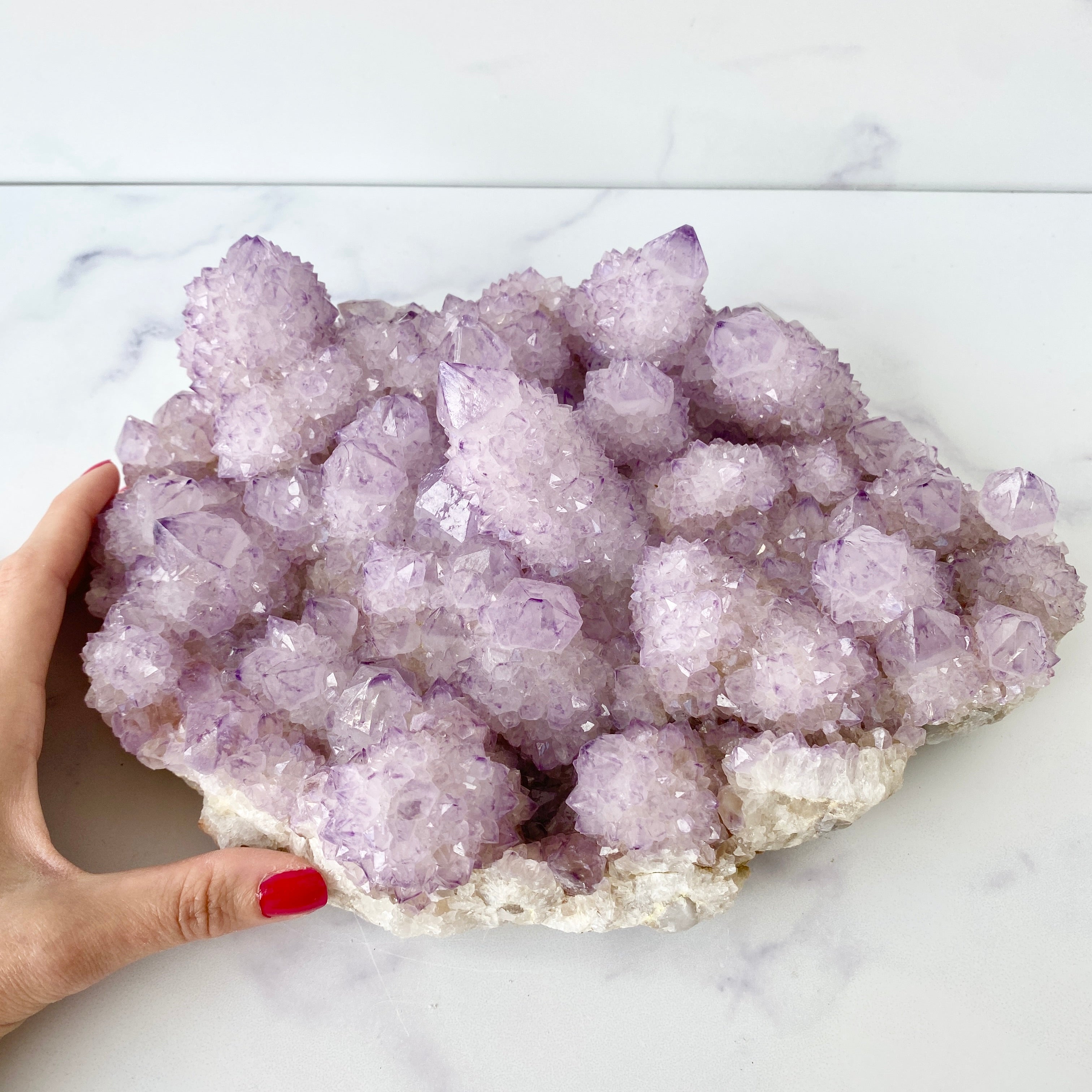 großes Spirit Quarz Cluster auch Kaktusquarz genannt