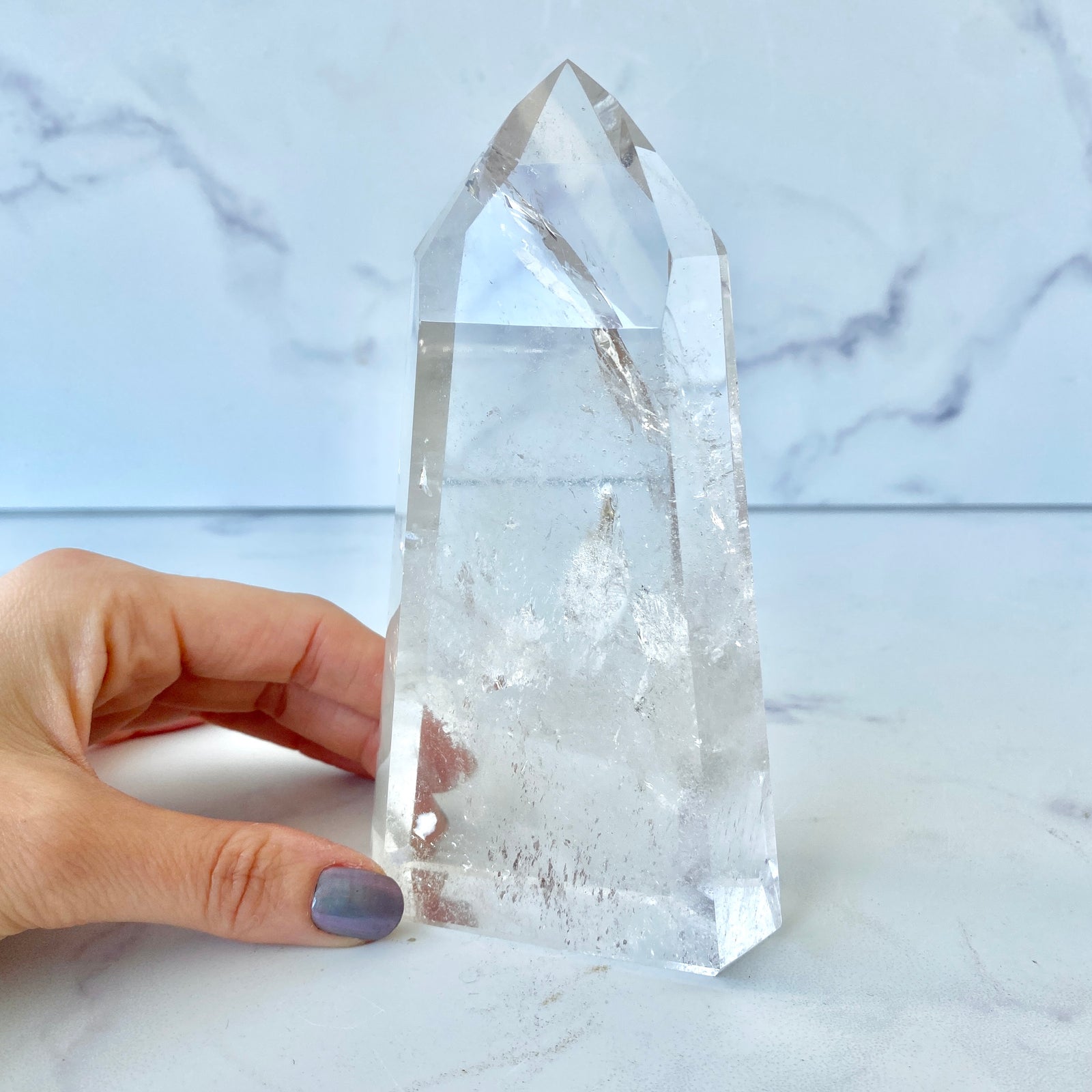 Großer klarer Bergkristall Turm, Einzelstück