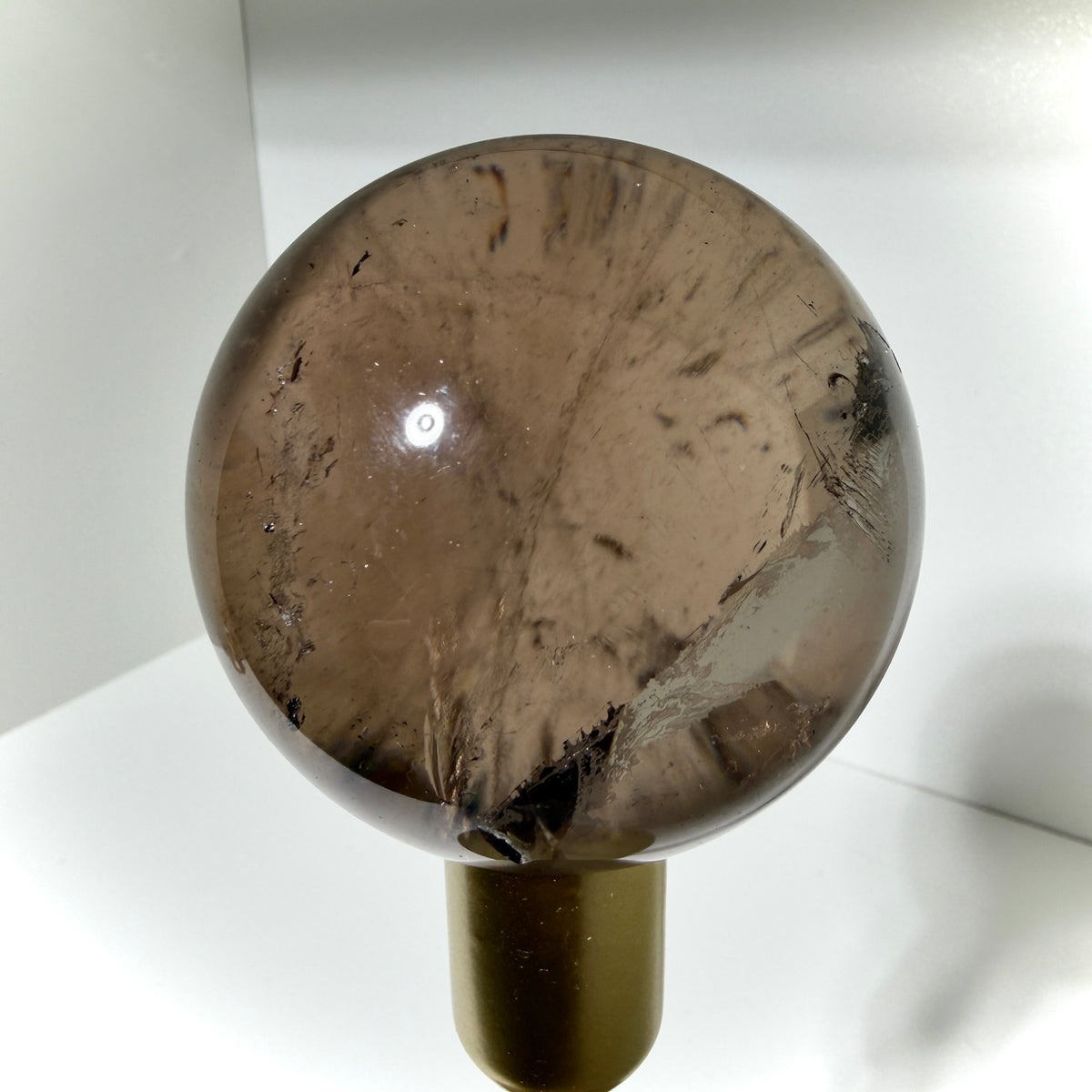 Klare Rauchquarzkugel transparent
