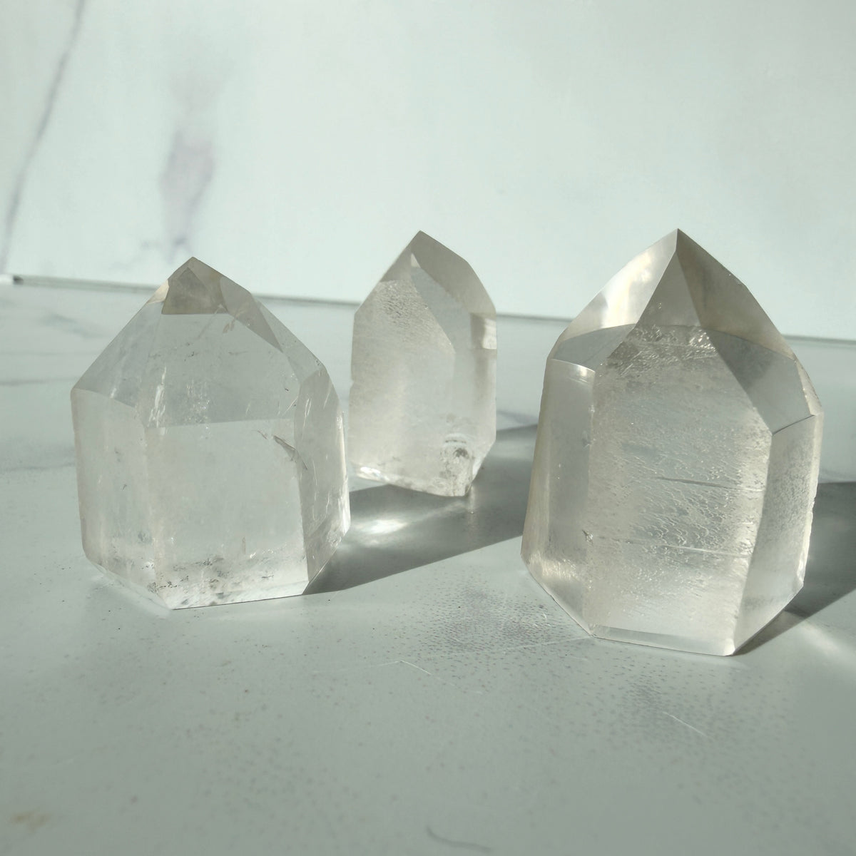 Mini Bergkristall Lemurian Turm