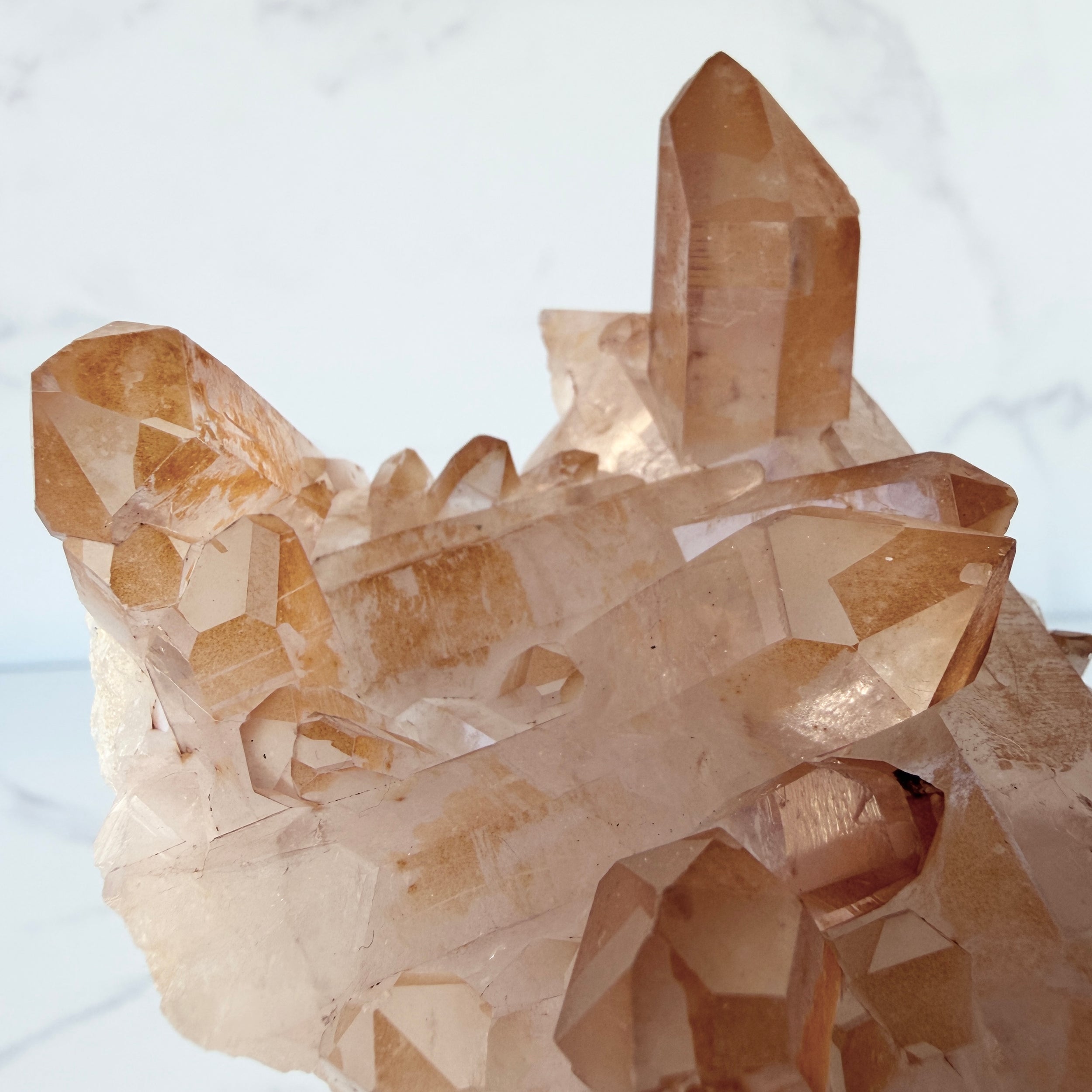 Mandarinenquarz Cluster, Quarz Stufe, Einzelstück