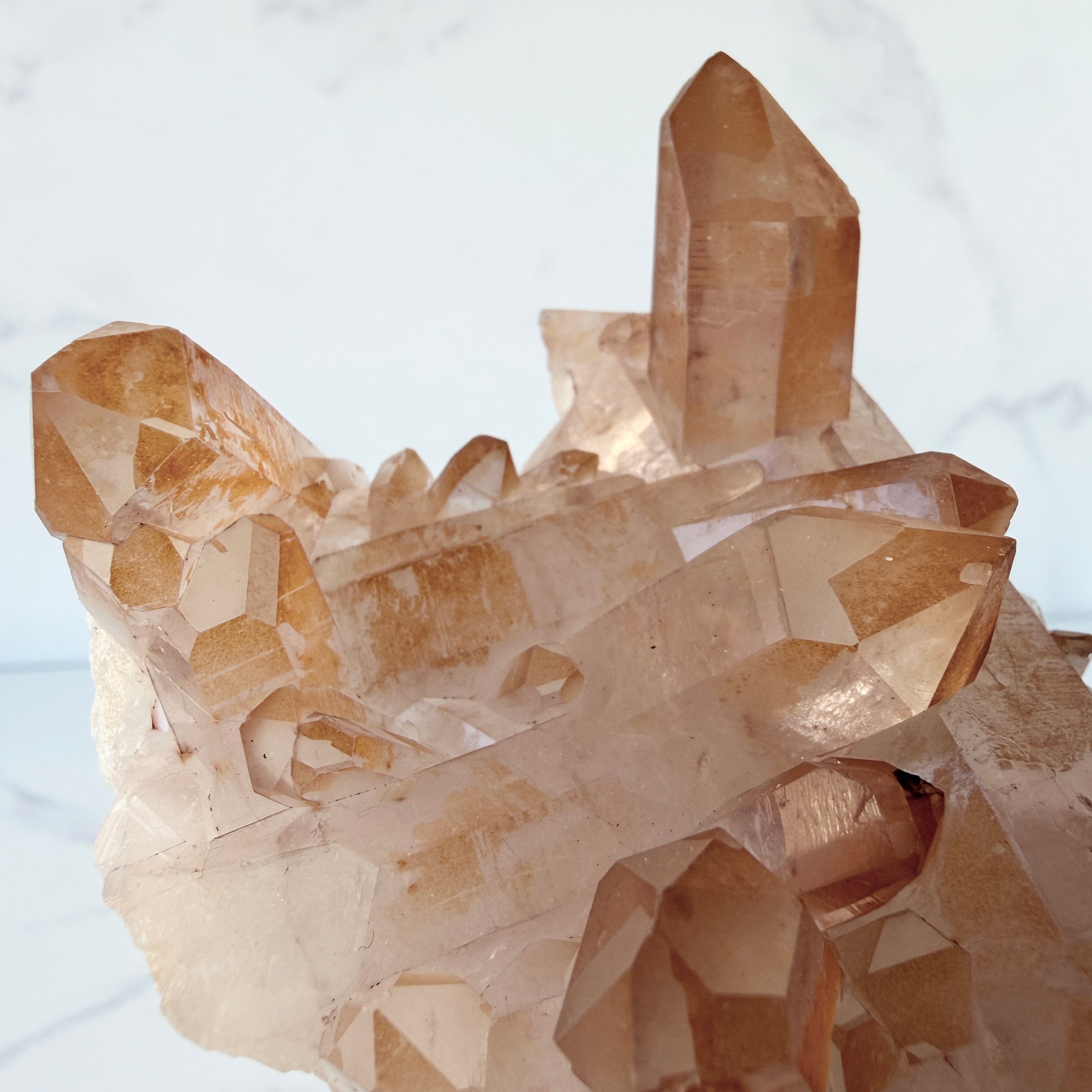 Mandarinenquarz Cluster, Quarz Stufe, Einzelstück