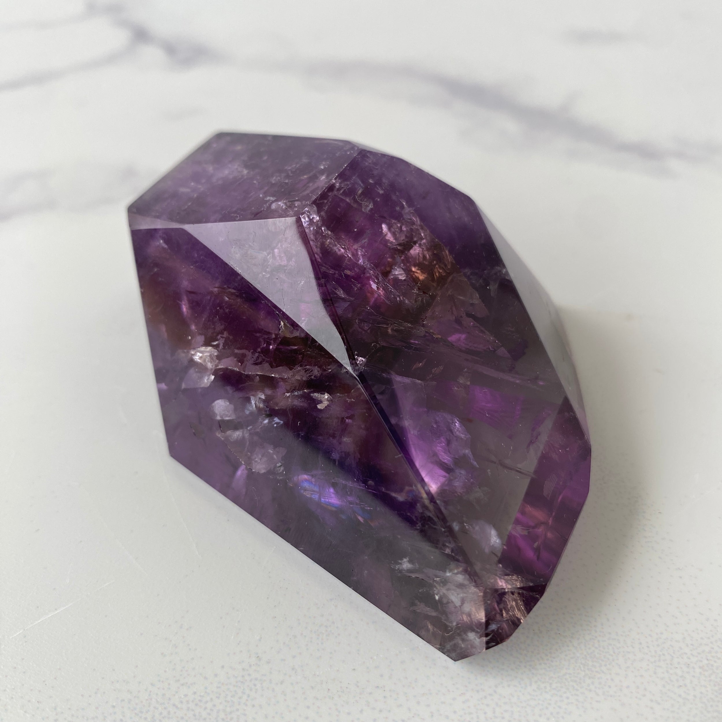 Ametrin Freiform Einzelstück, Amethyst mit Citrin