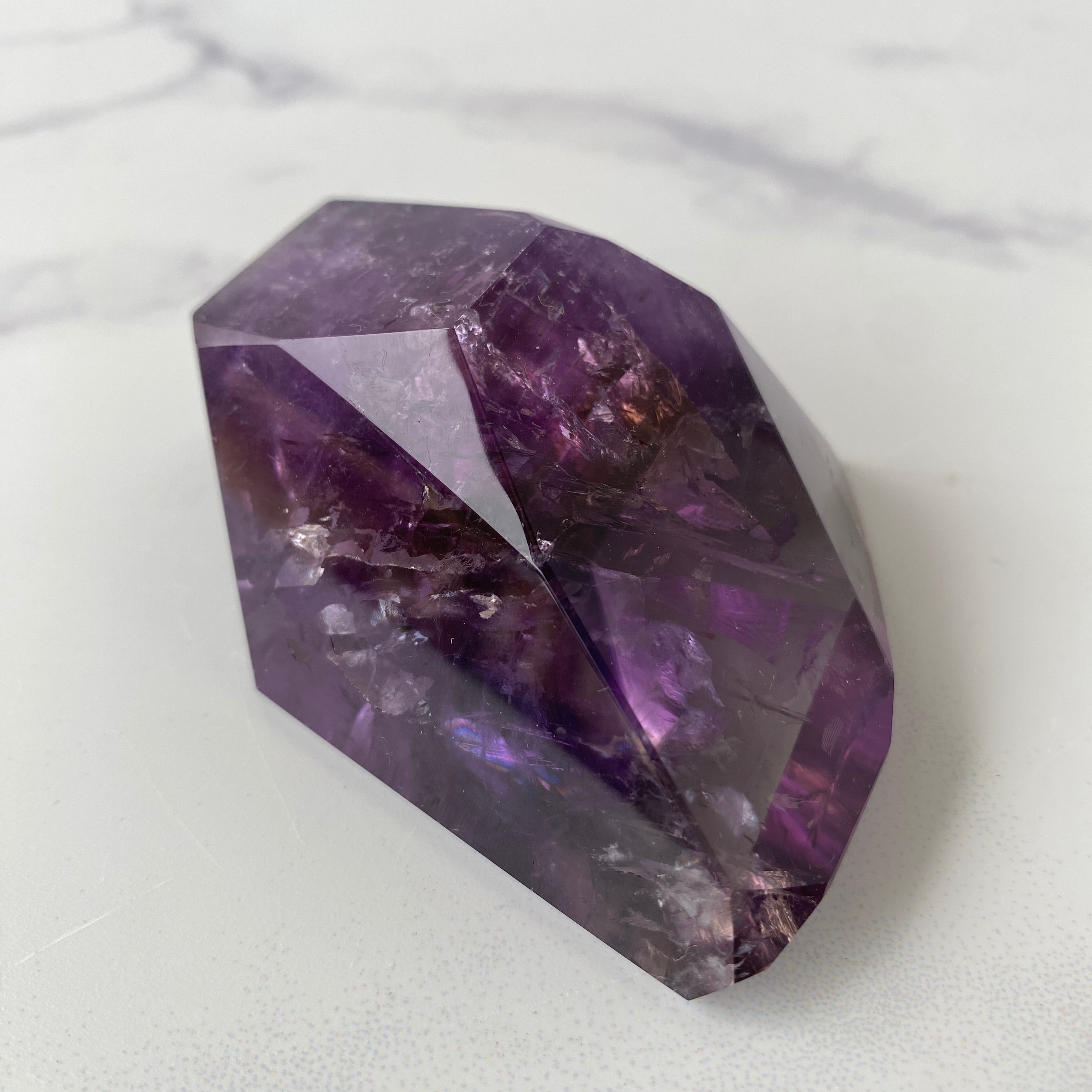 Ametrin Freiform Einzelstück, Amethyst mit Citrin
