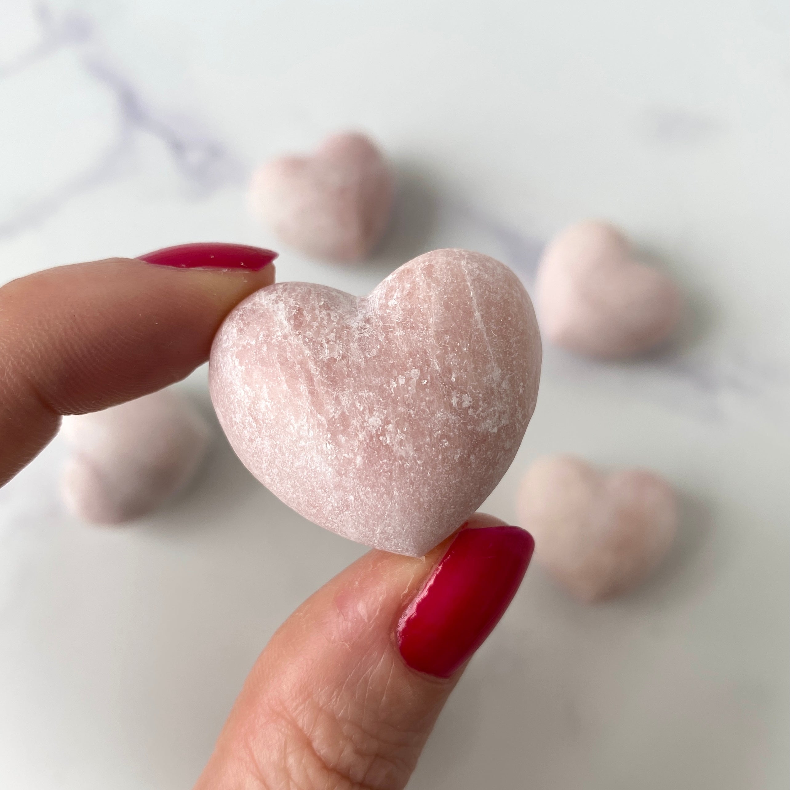 Rosa Opal Herz, mattes Finish