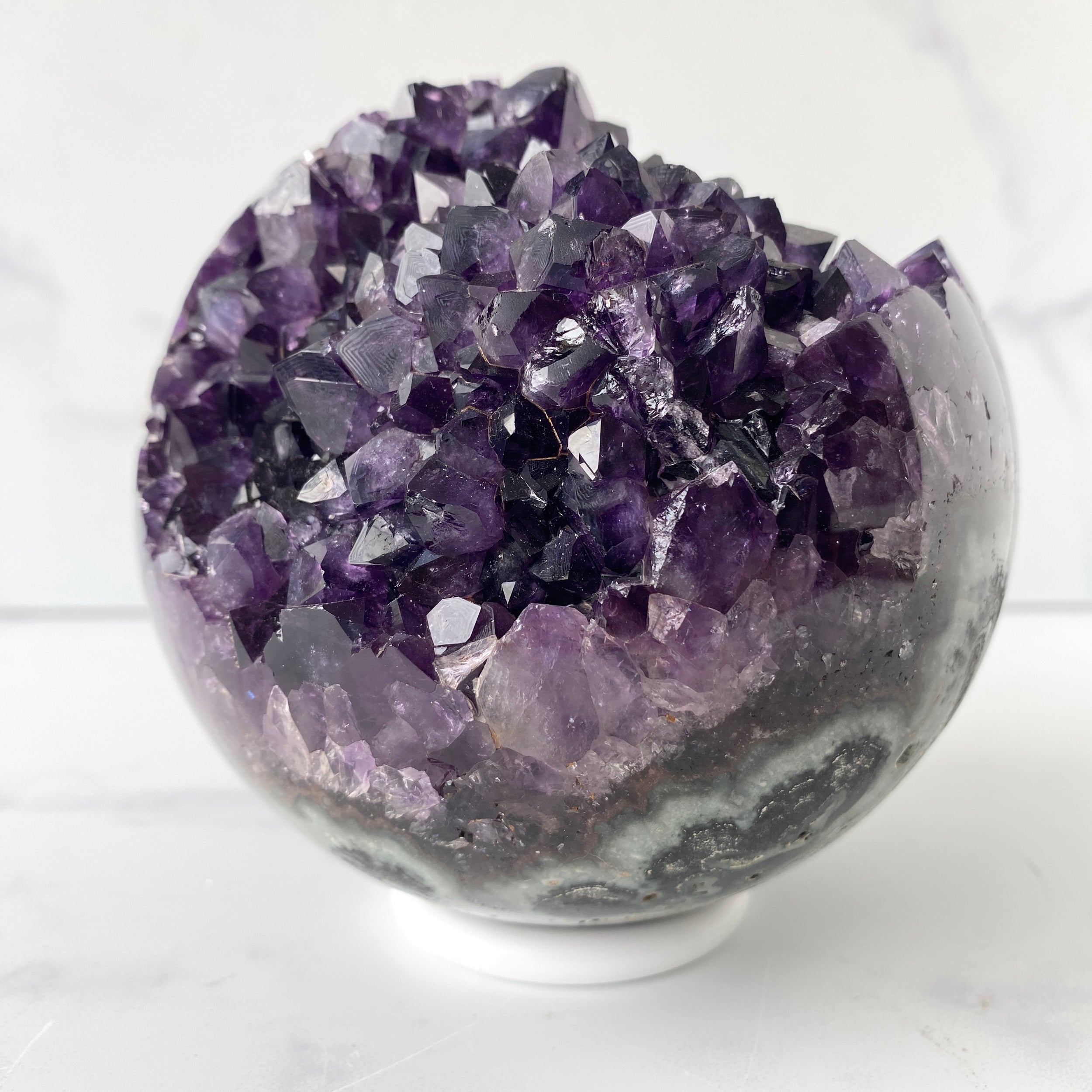 Druzy Amethyst Kugel 12,5 cm groß sehr intensives Lila