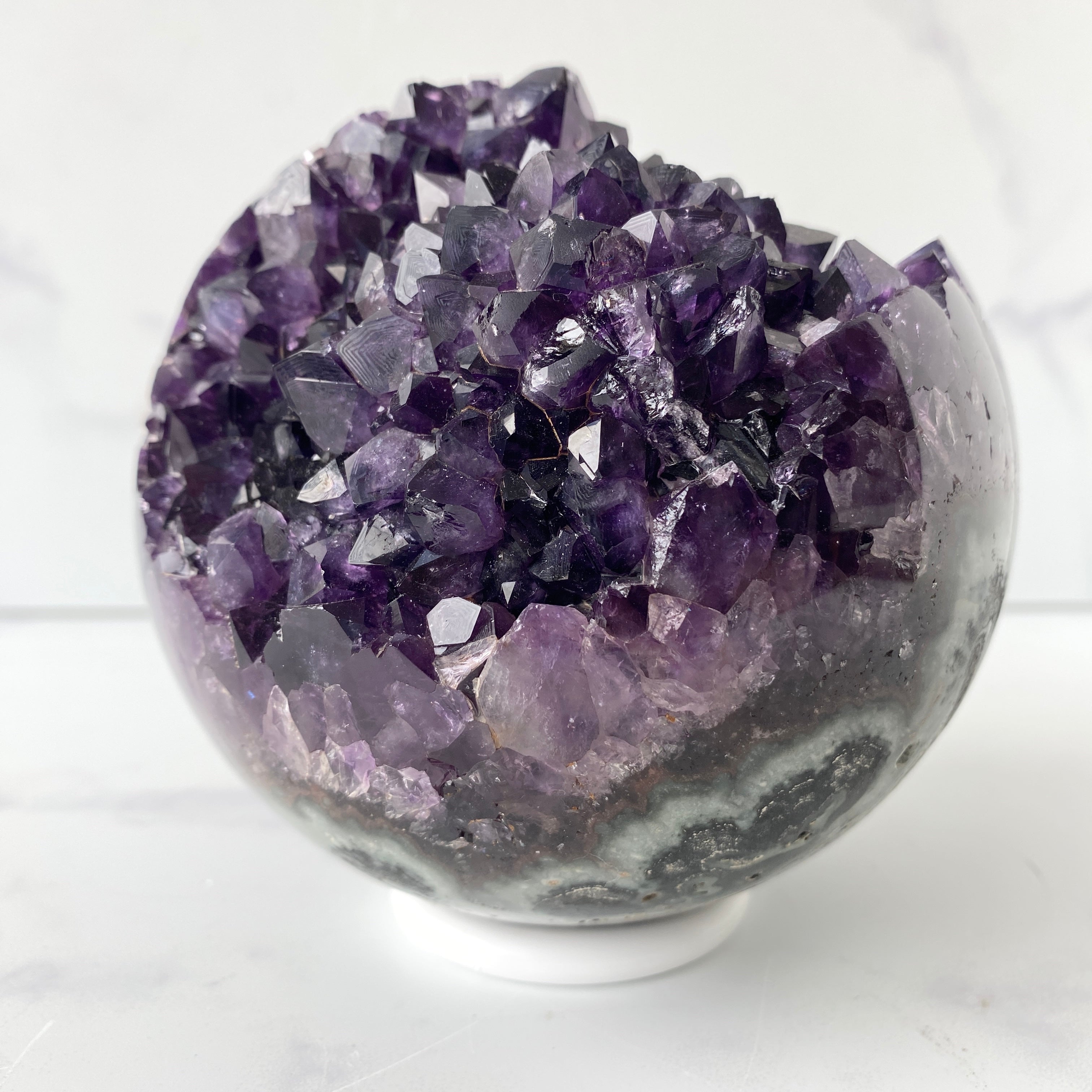 Druzy Amethyst Kugel 12,5 cm groß sehr intensives Lila