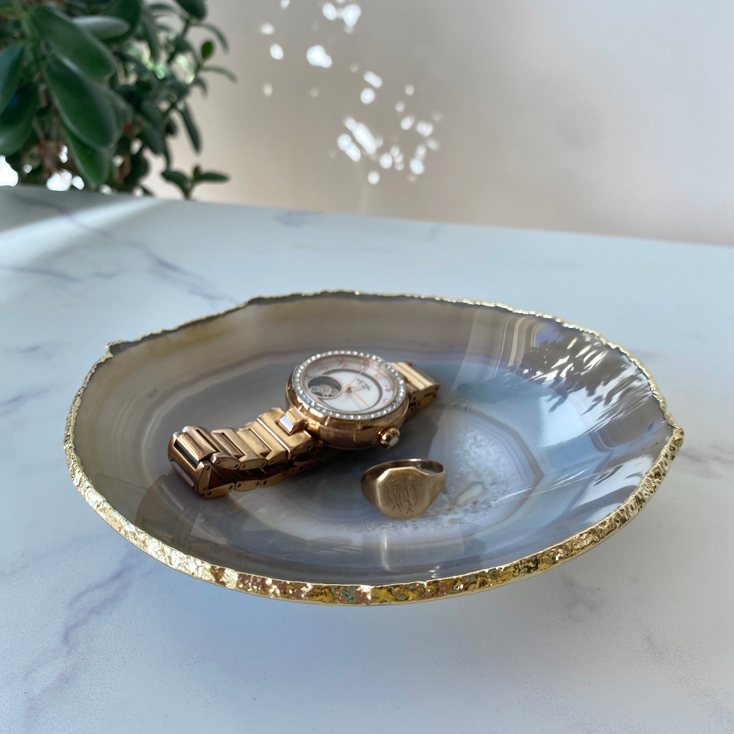 Ablageschale für Schlüssel aus Stein