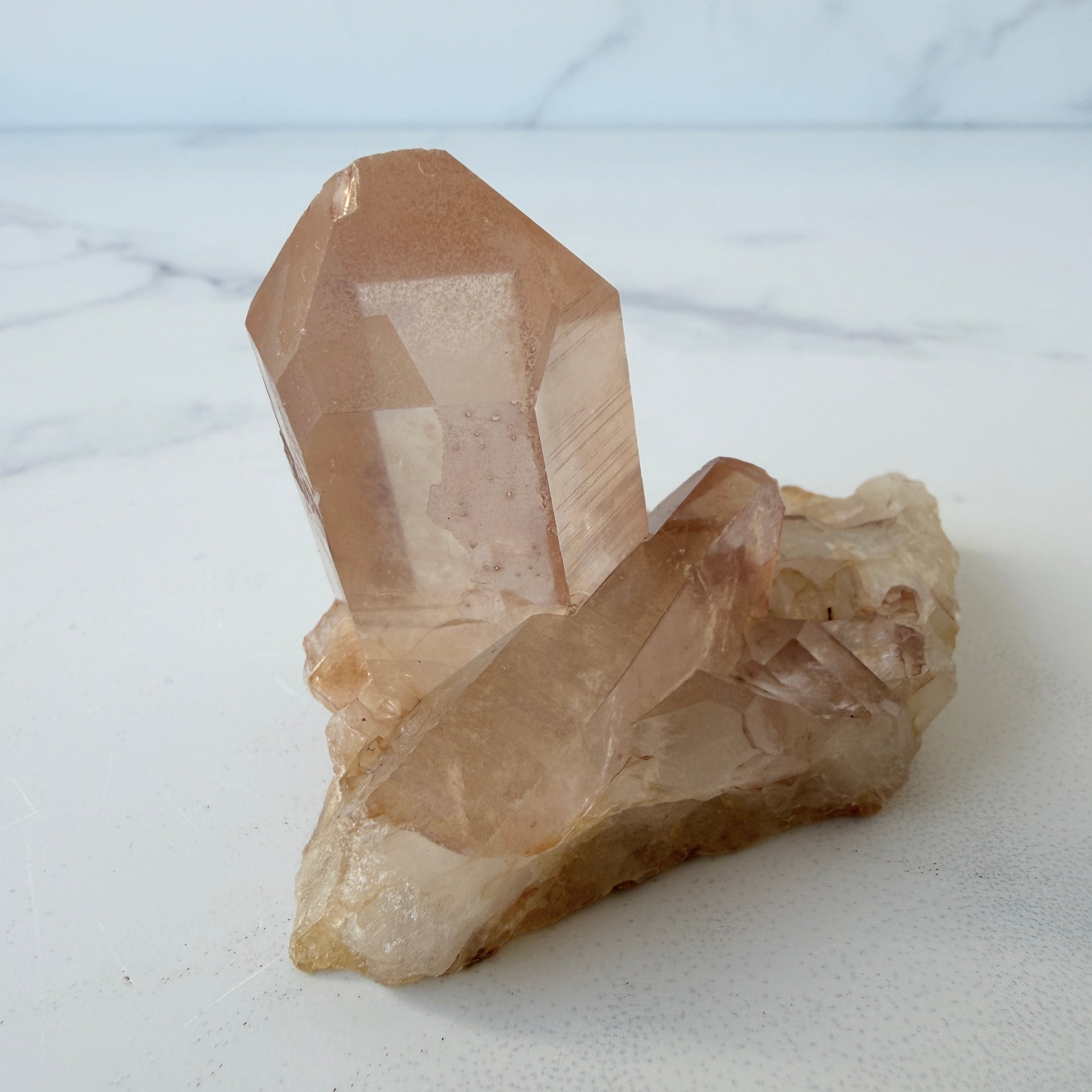 Mandarinenquarz Cluster, Quarz Stufe, Einzelstück