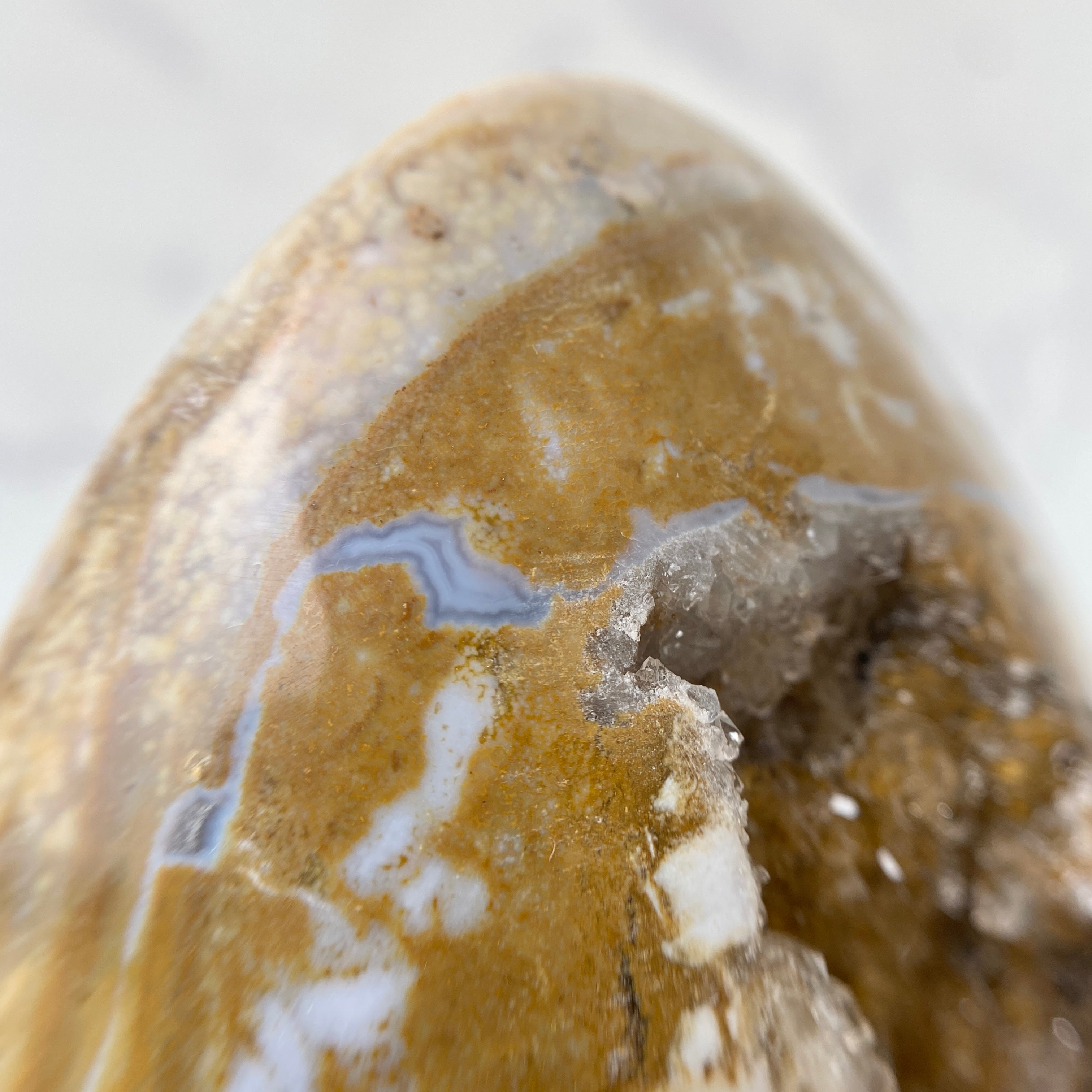 Große Druzy gelbe Ozean Jaspis Freiform