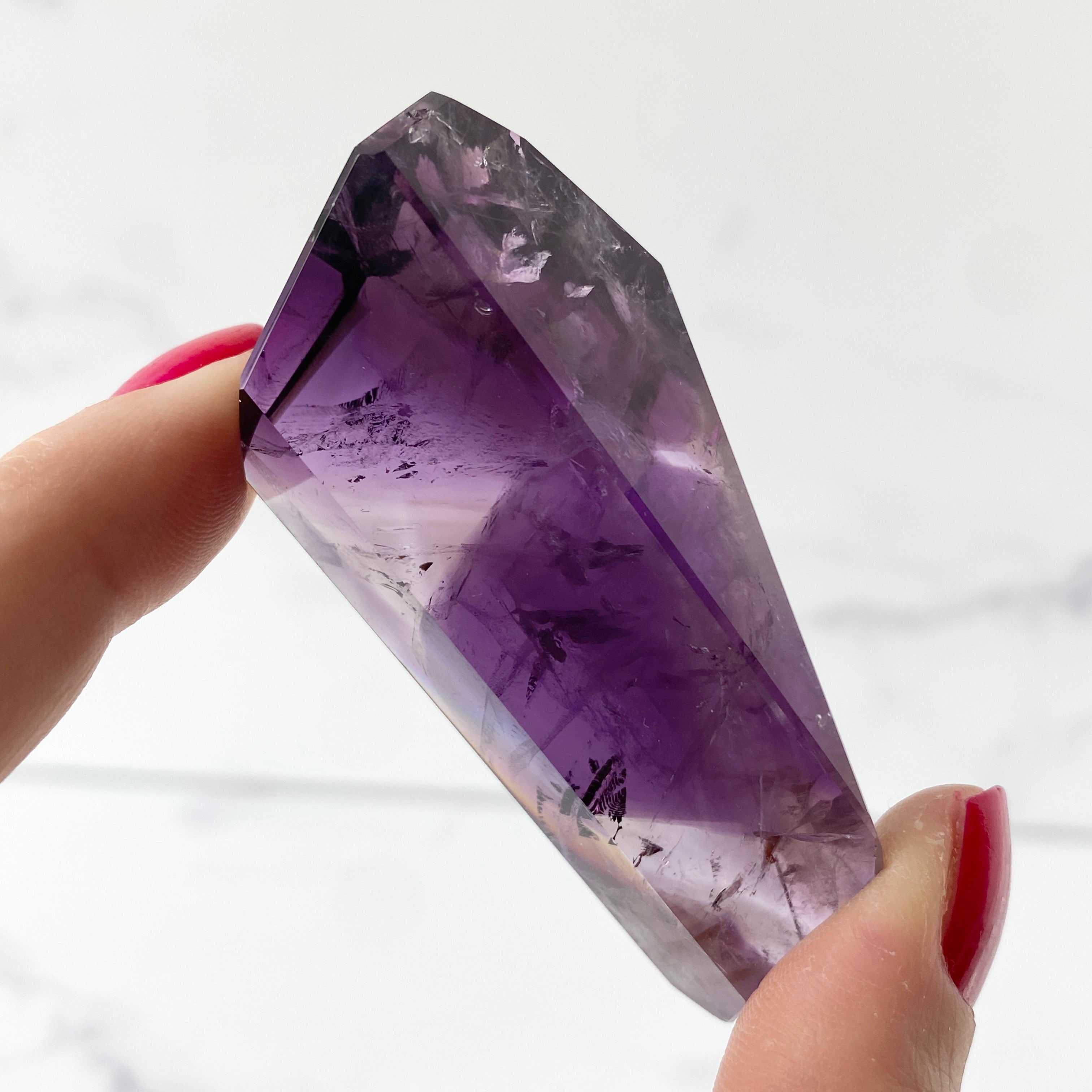 Ametrin Freiform Einzelstück, Amethyst mit Citrin