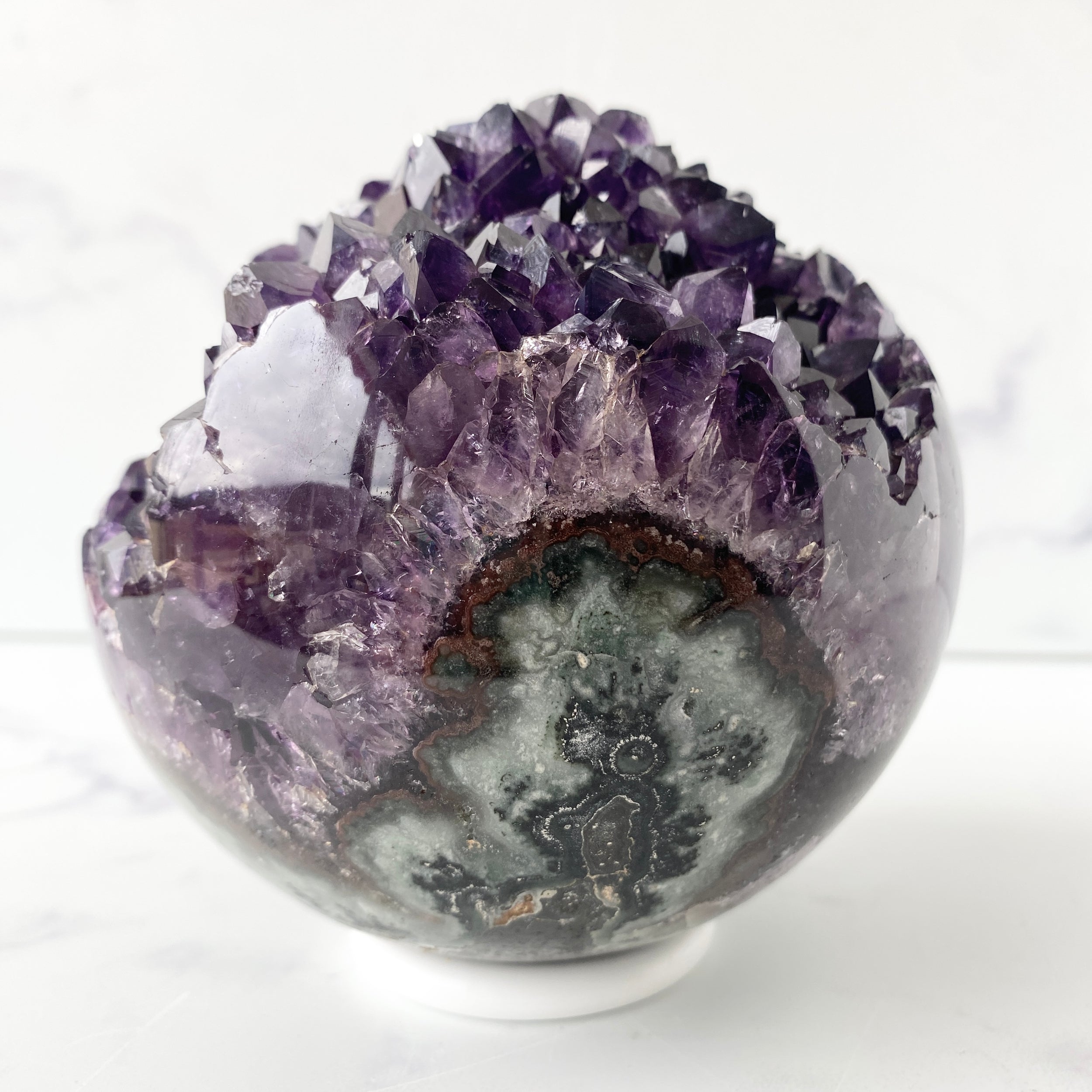 Druzy Amethyst Kugel 12,5 cm groß sehr intensives Lila
