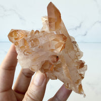 Mandarinenquarz Cluster, Quarz Stufe, Einzelstück