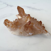 Mandarinenquarz Cluster, Quarz Stufe, Einzelstück