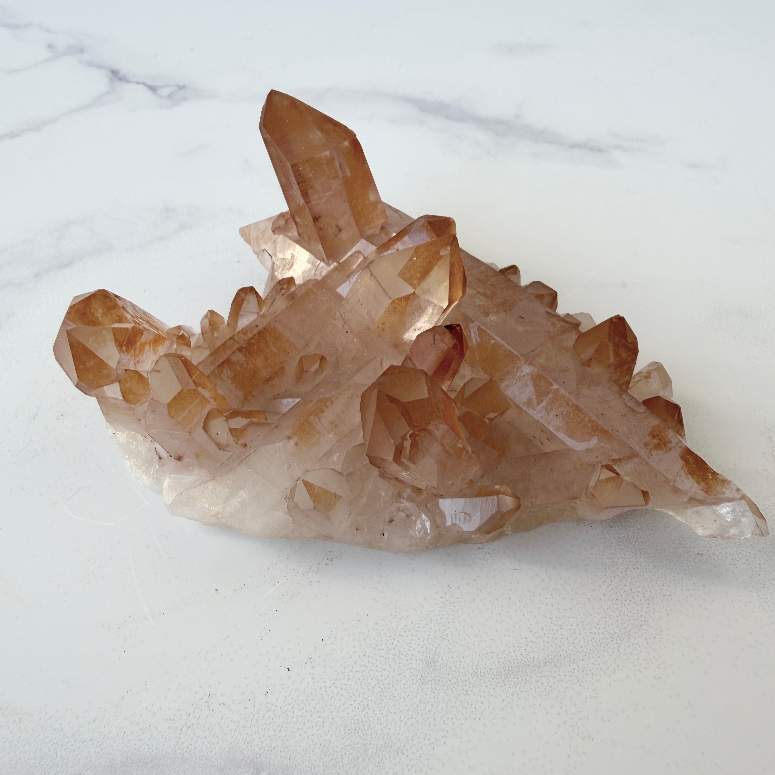Mandarinenquarz Cluster, Quarz Stufe, Einzelstück