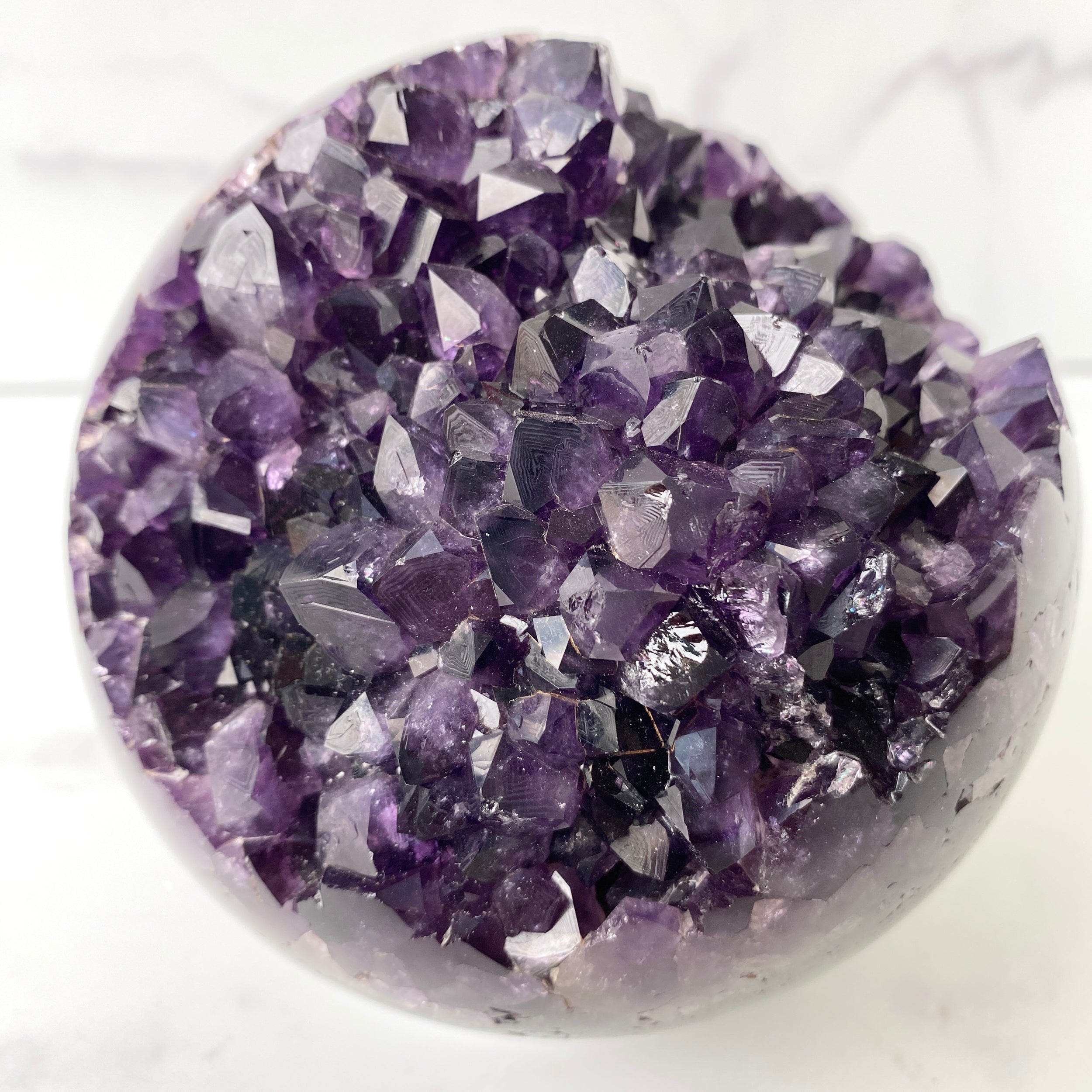 Druzy Amethyst Kugel 12,5 cm groß sehr intensives Lila