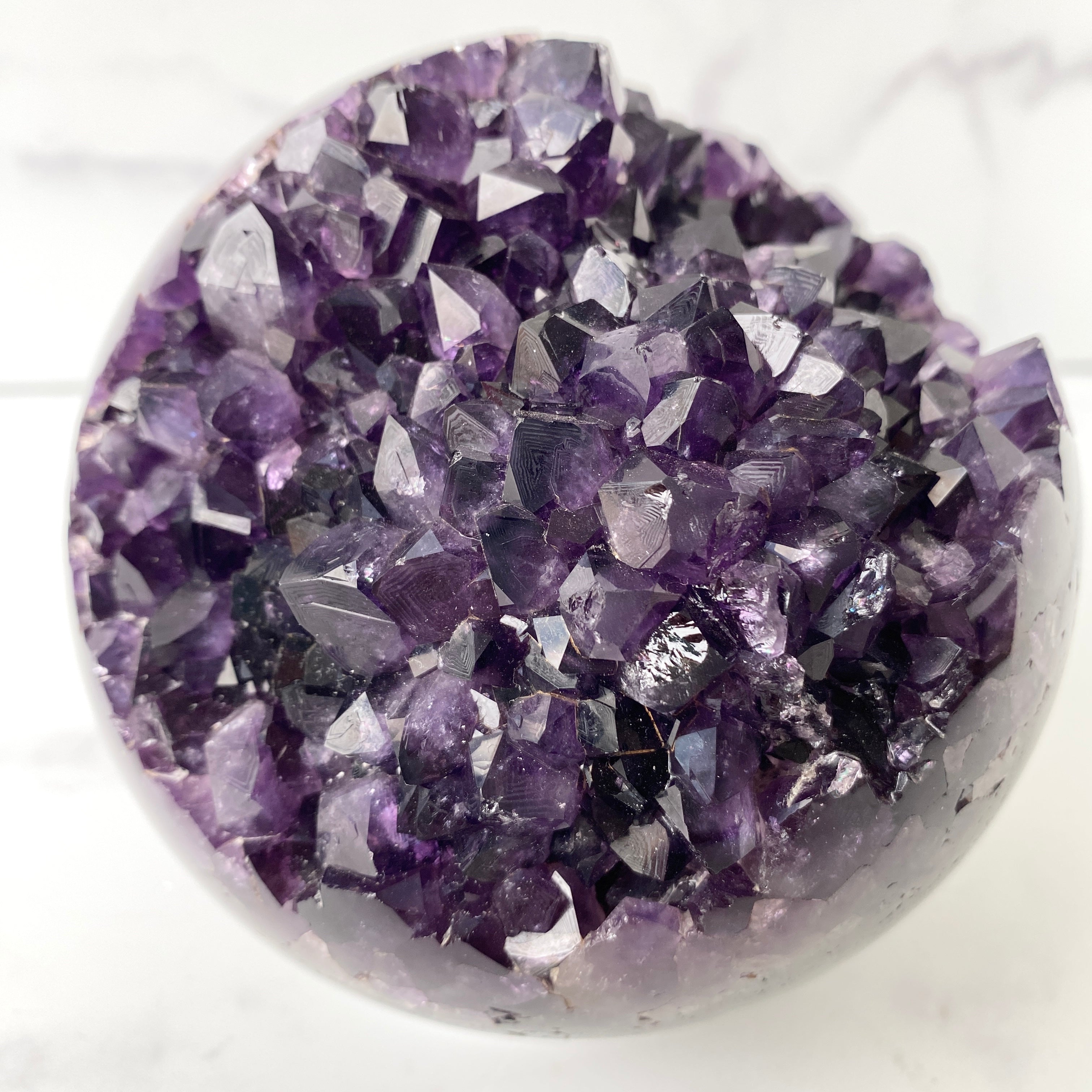Druzy Amethyst Kugel 12,5 cm groß sehr intensives Lila