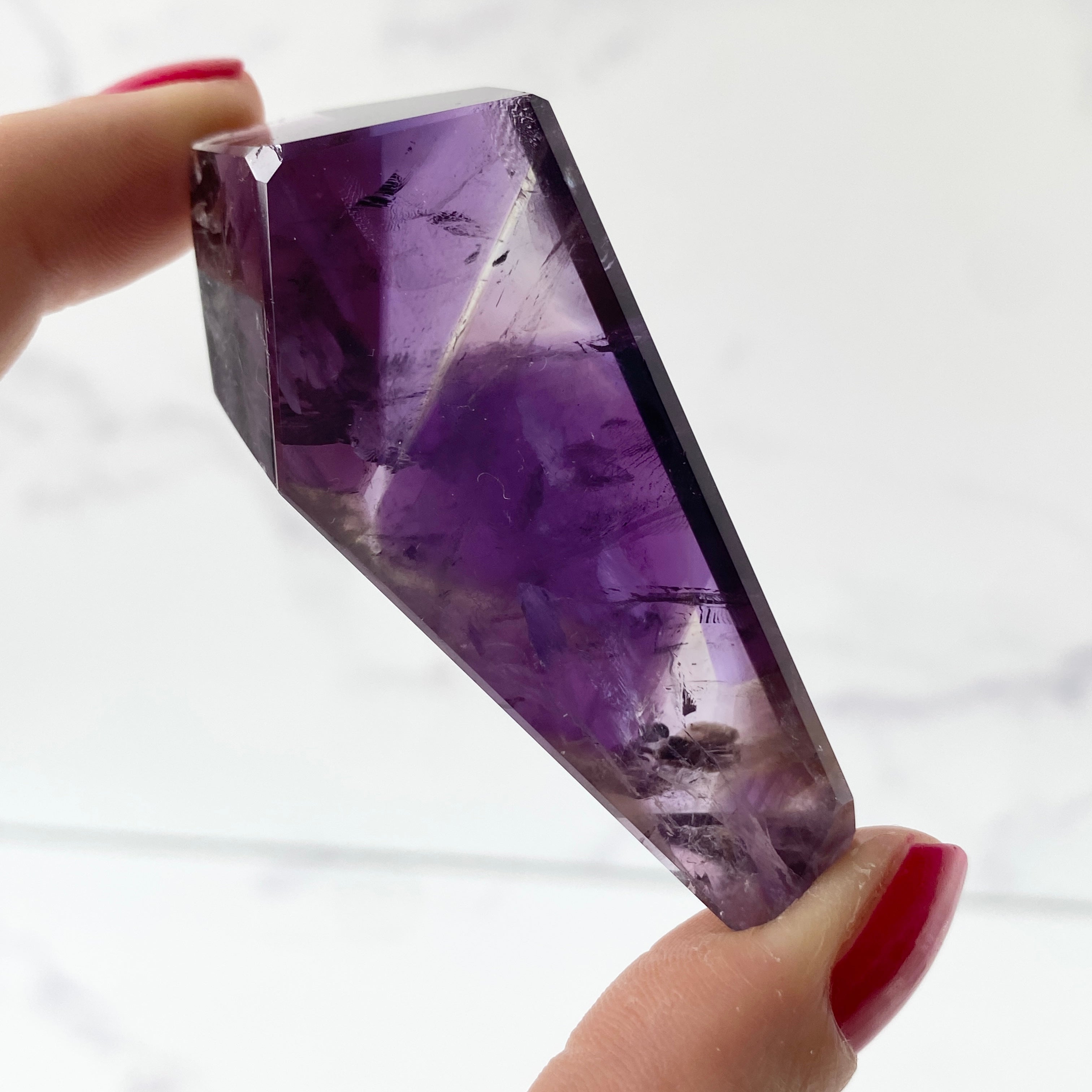 Ametrin Freiform Einzelstück, Amethyst mit Citrin