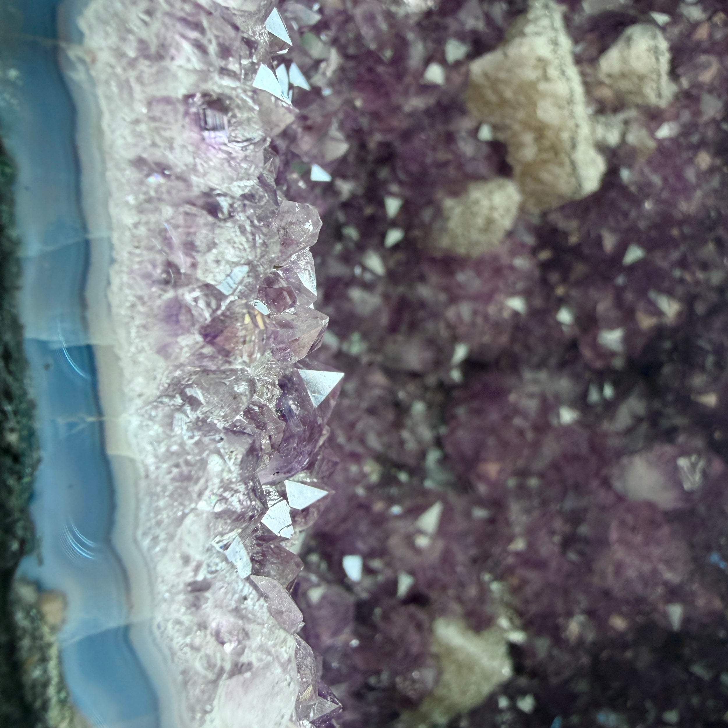 XL Amethyst Zucker Calcit Kathedrale, Amethyst Druse, Einzelstück